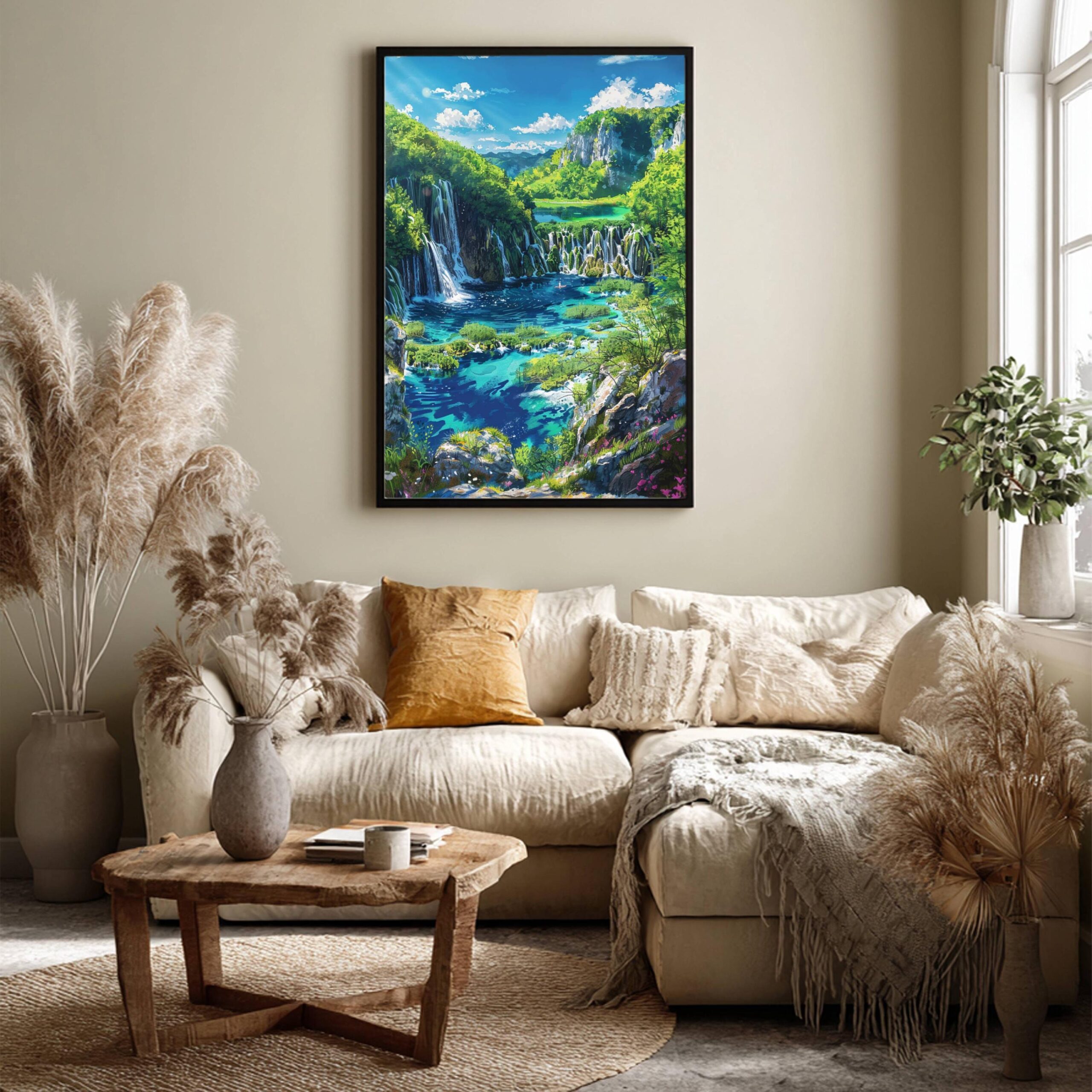 Plitvice National Park Croatia Watercolor Print: European Travel Poster - Image 9