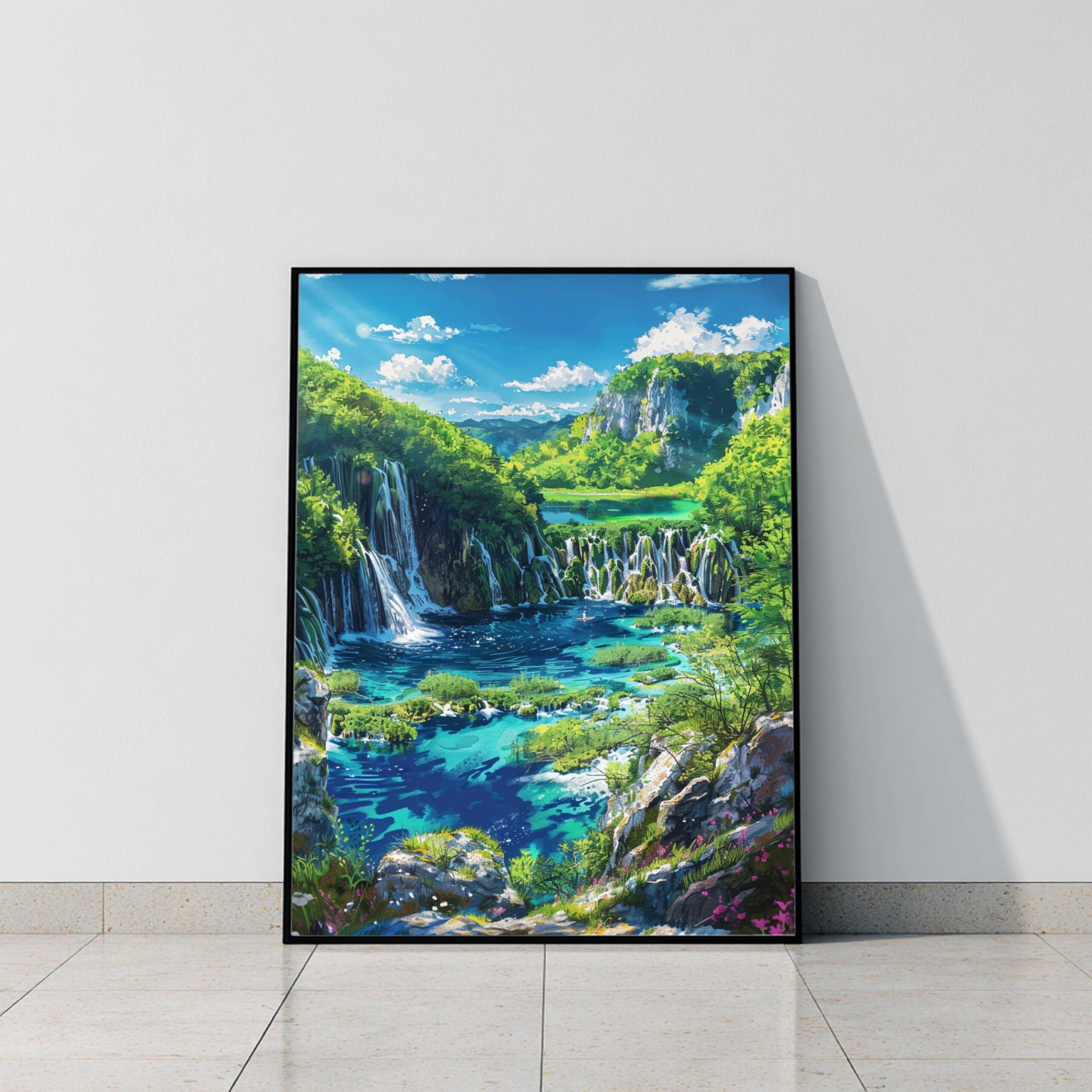 Plitvice National Park Croatia Watercolor Print: European Travel Poster - Image 10