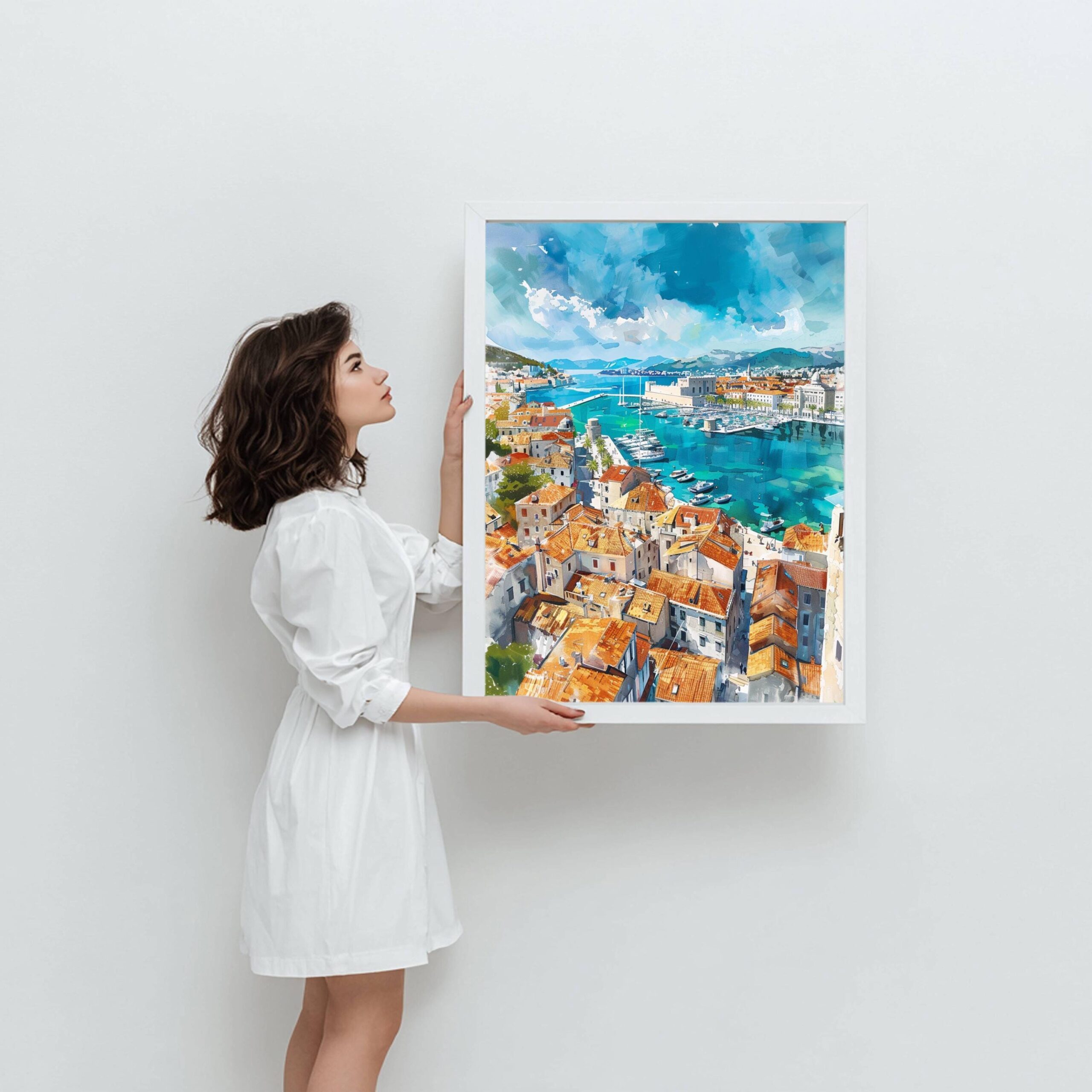 Split Croatia Watercolor Print: European Travel Poster - Image 5