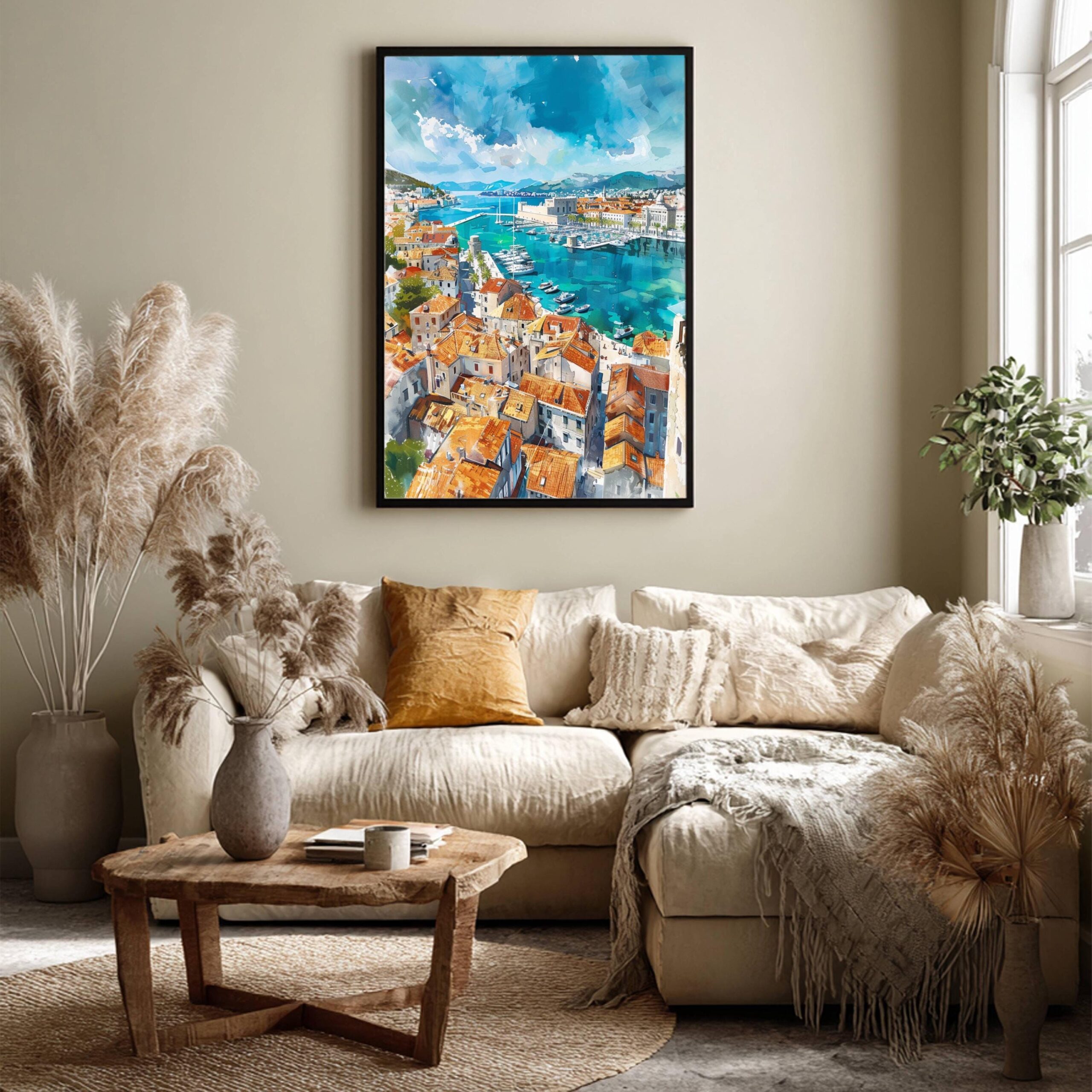 Split Croatia Watercolor Print: European Travel Poster - Image 9
