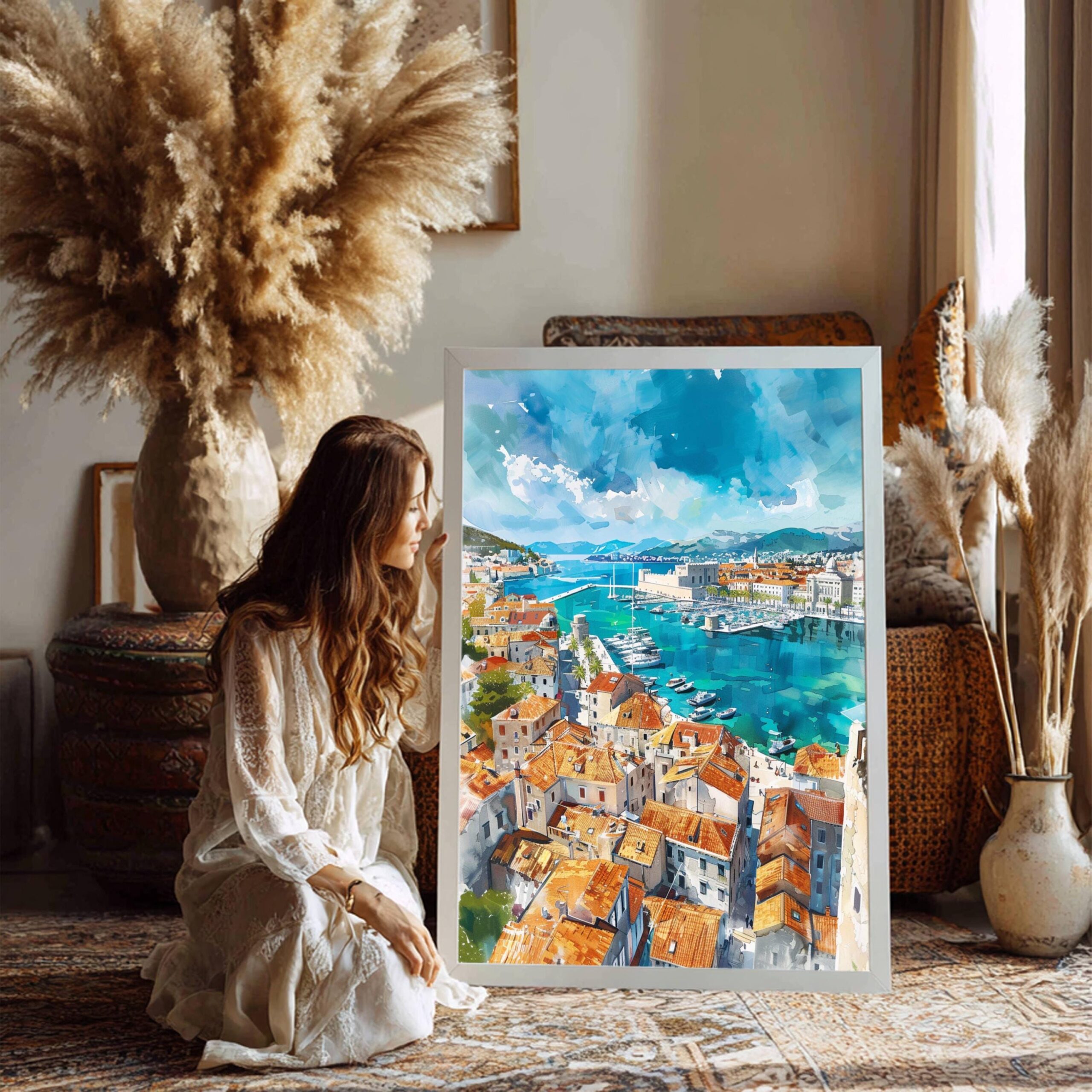 Split Croatia Watercolor Print: European Travel Poster - Image 4