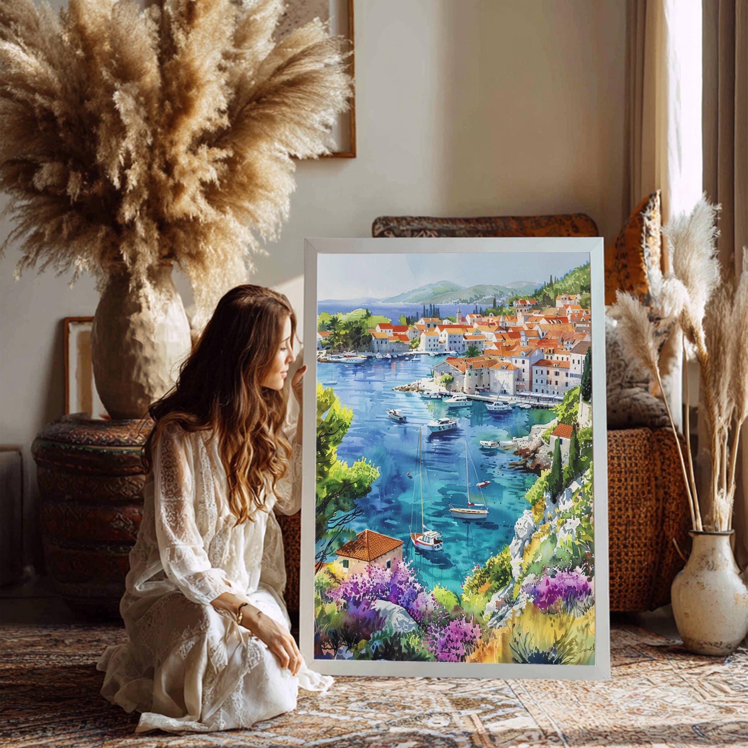 Hvar Island Croatia Watercolor Print: European Travel Art Poster - Image 3