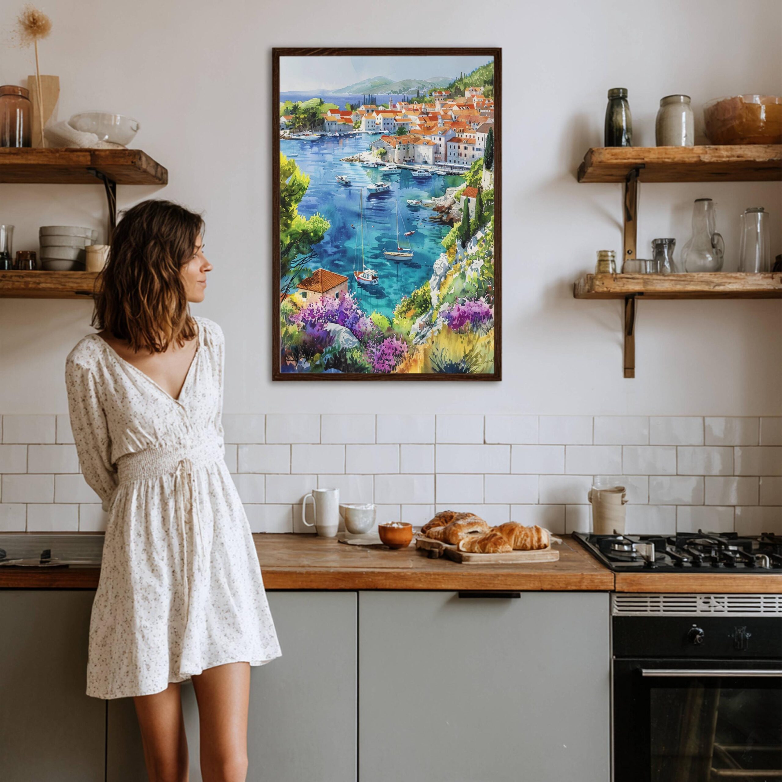 Hvar Island Croatia Watercolor Print: European Travel Art Poster - Image 5
