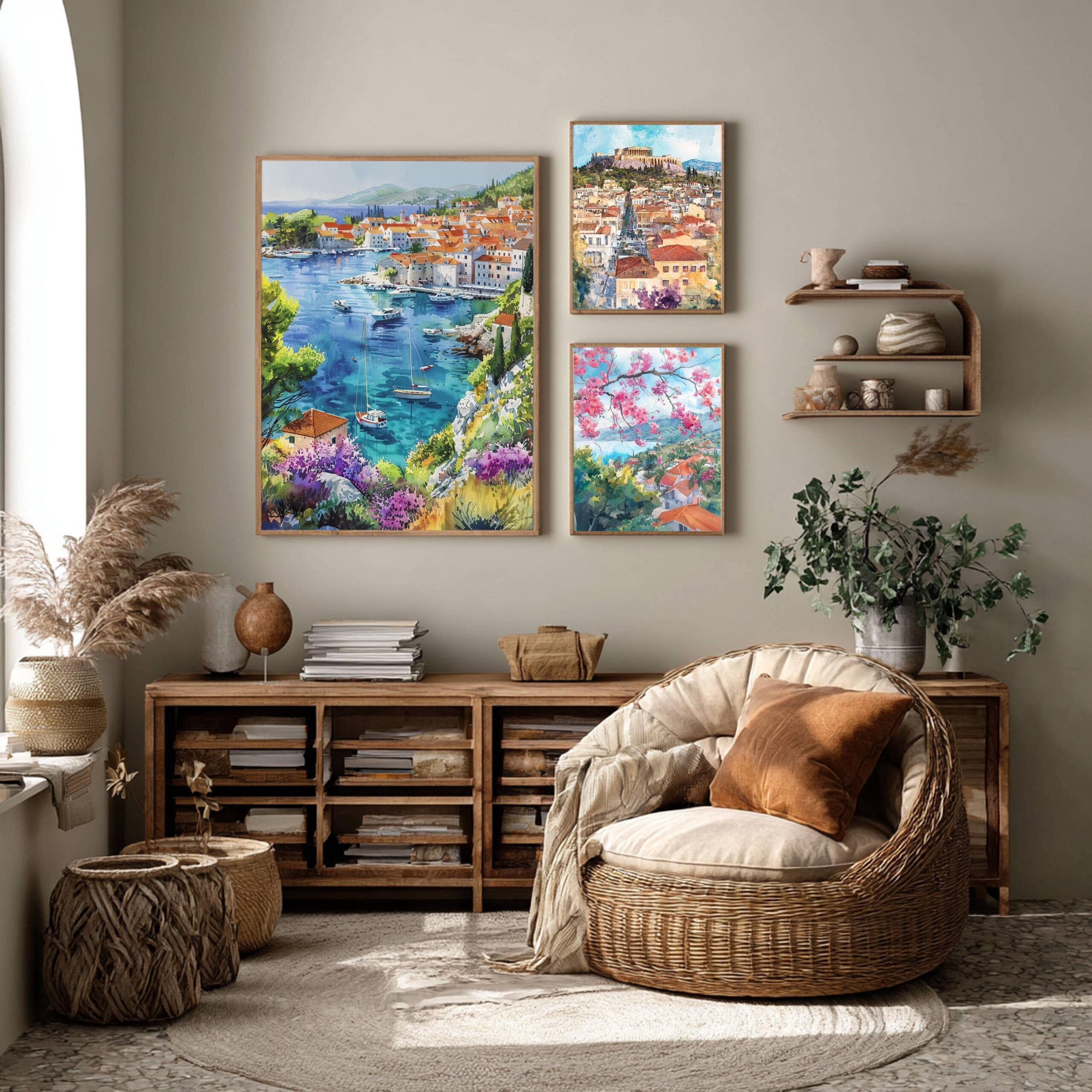 Hvar Island Croatia Watercolor Print: European Travel Art Poster - Image 2