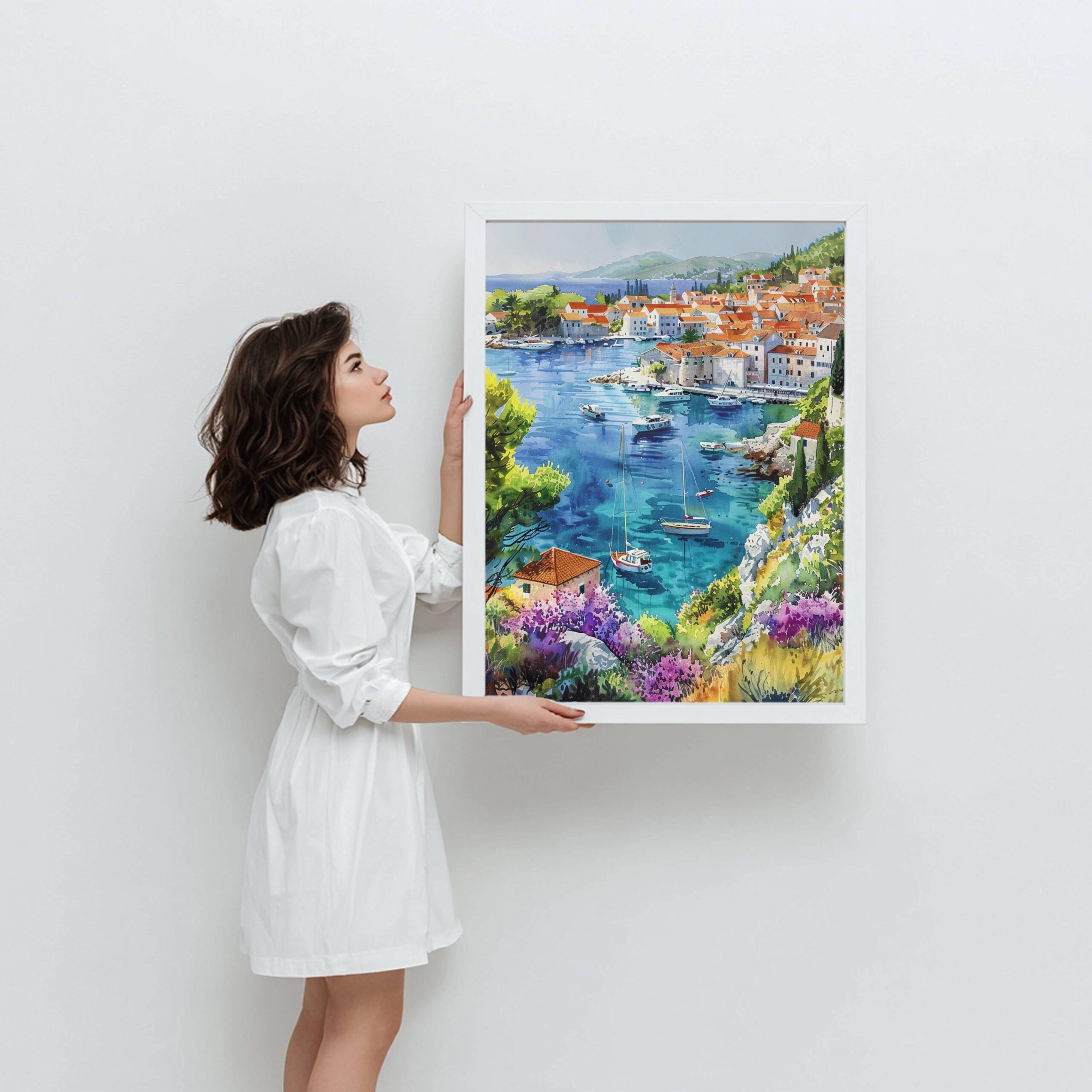 Hvar Island Croatia Watercolor Print: European Travel Art Poster - Image 4