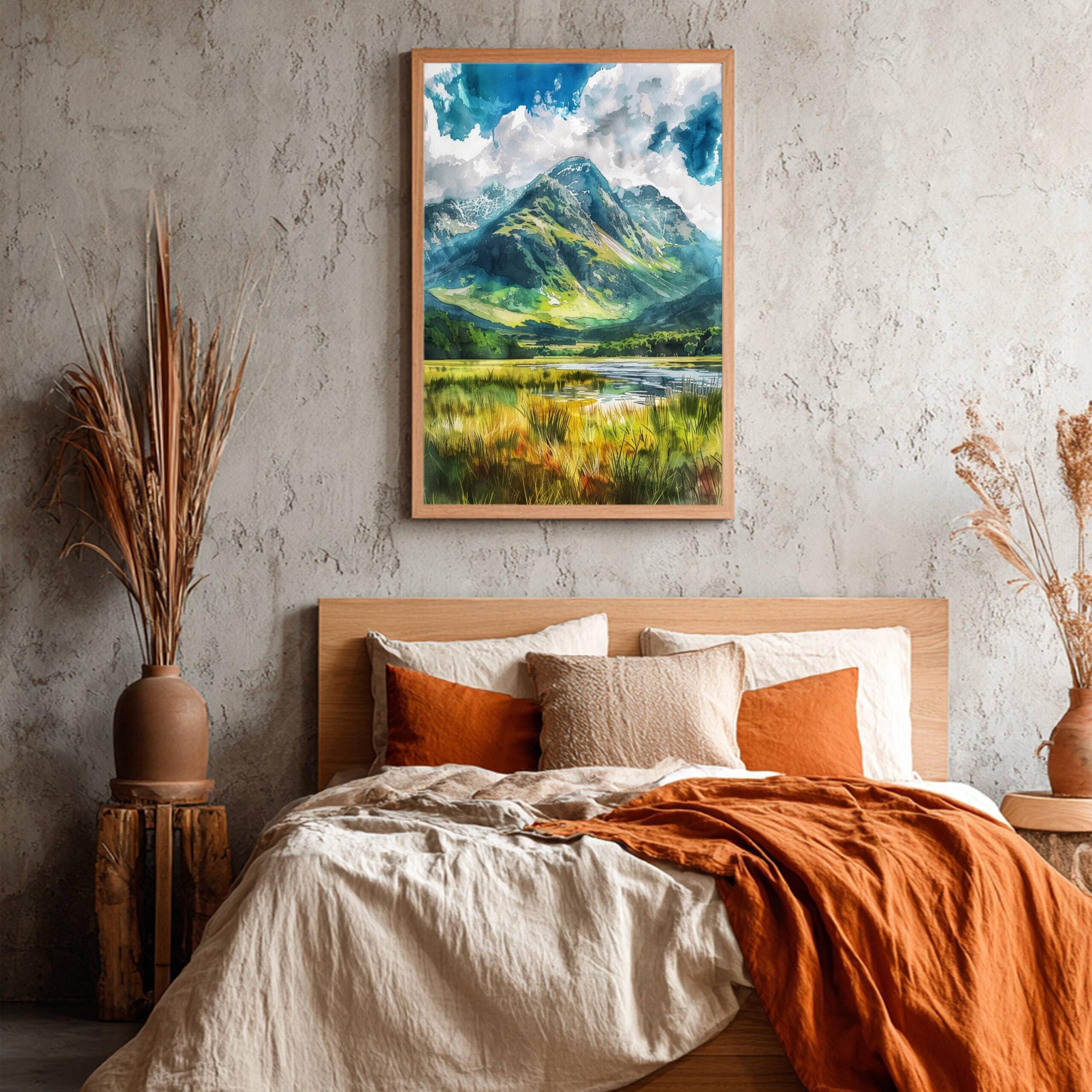 Ben Nevis Grampian Mountains Scotland Watercolor: Three Peaks Challenge Poster - Image 6