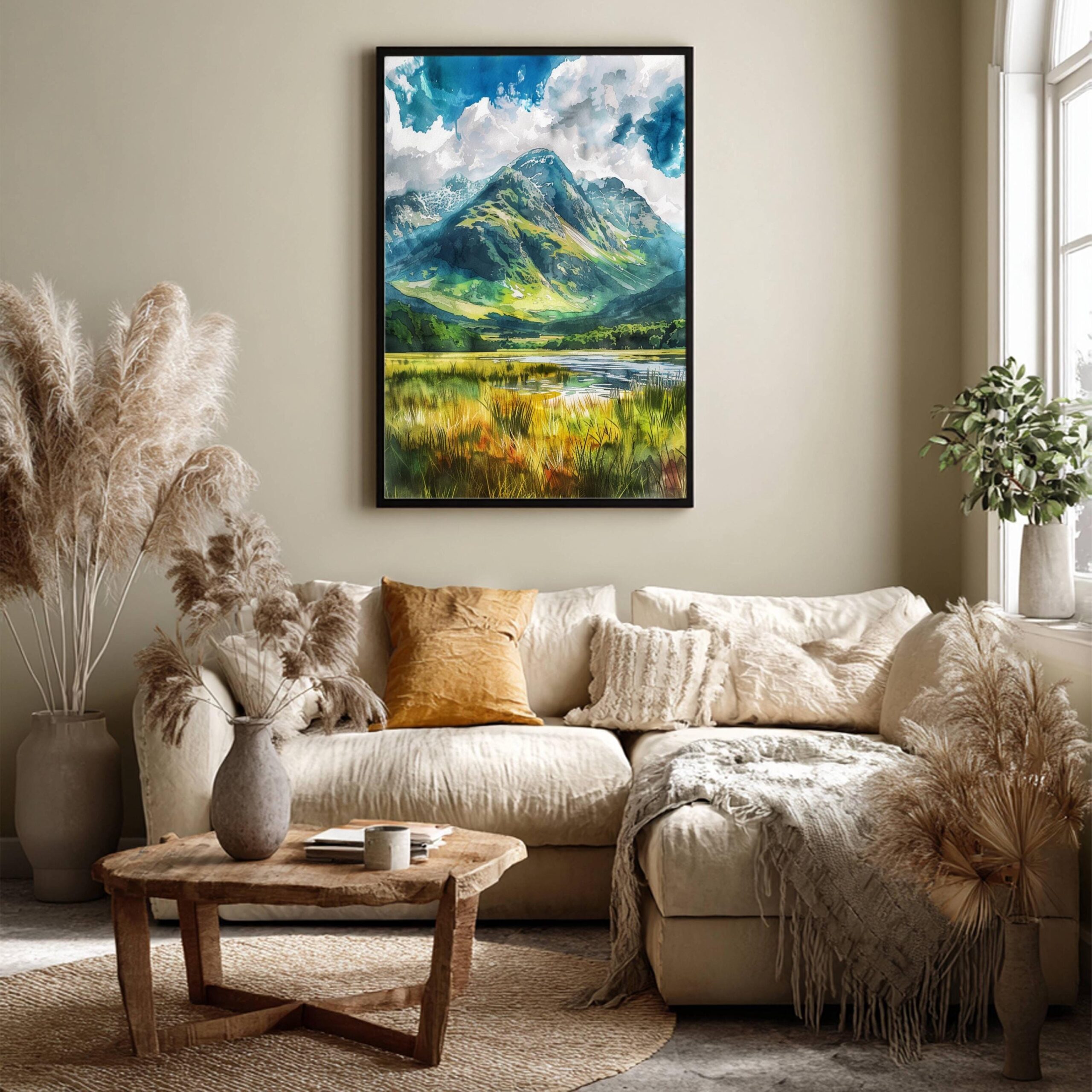 Ben Nevis Grampian Mountains Scotland Watercolor: Three Peaks Challenge Poster - Image 7