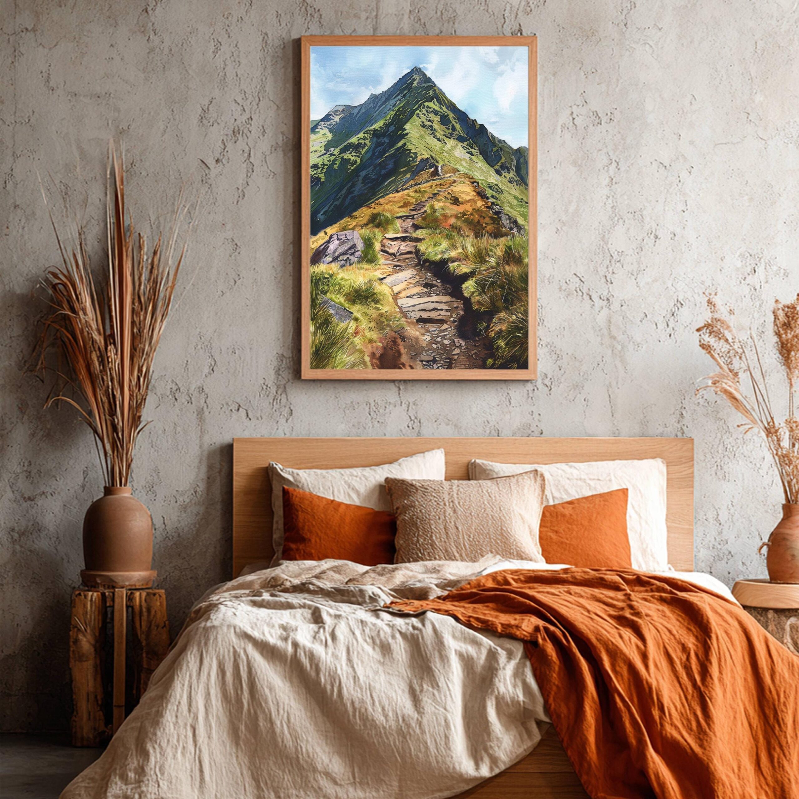 Mount Snowdon Snowdonia Wales UK Watercolor: Three Peaks Challenge Poster - Image 7