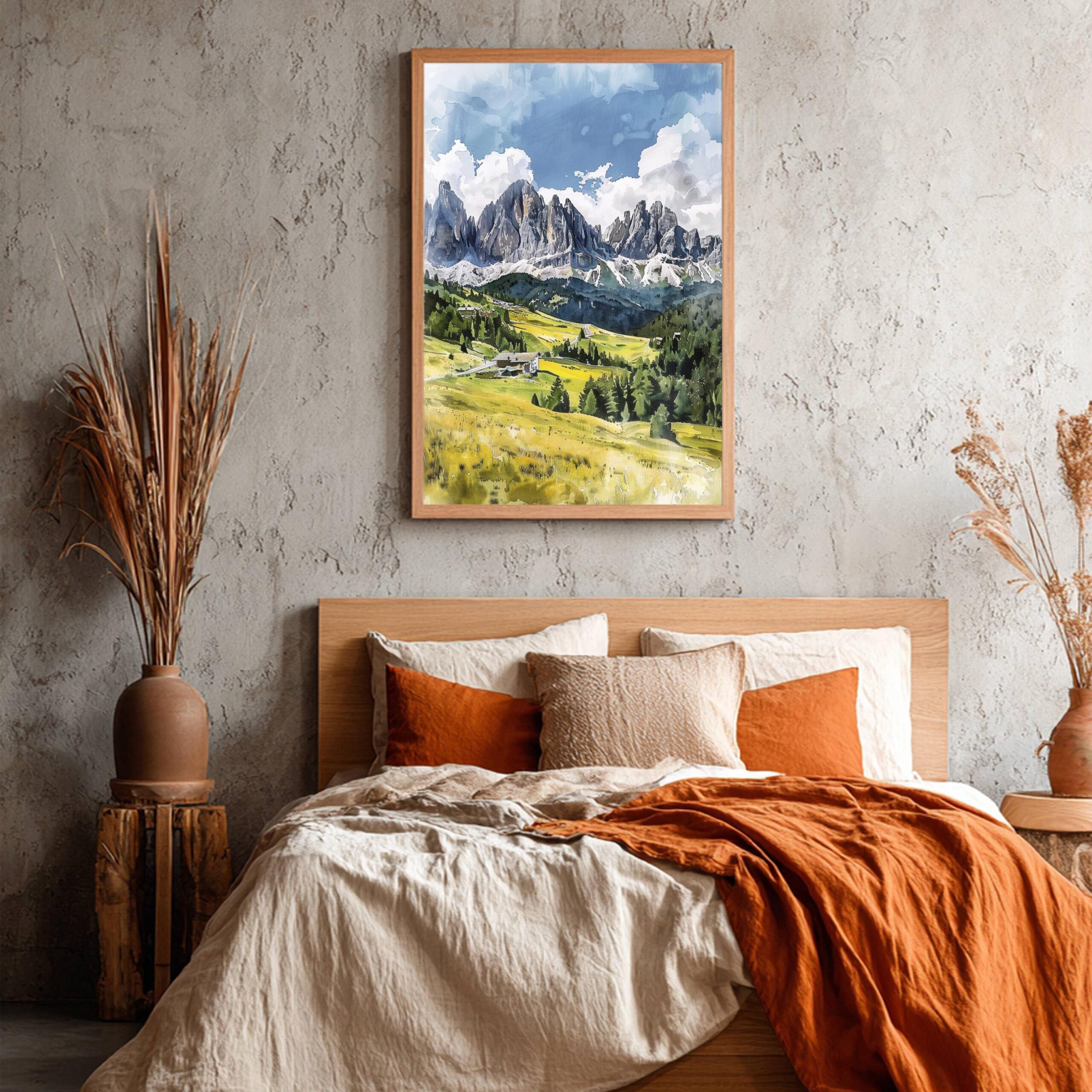 The Dolomite Mountains Watercolor: Italy Travel Poster - Image 8