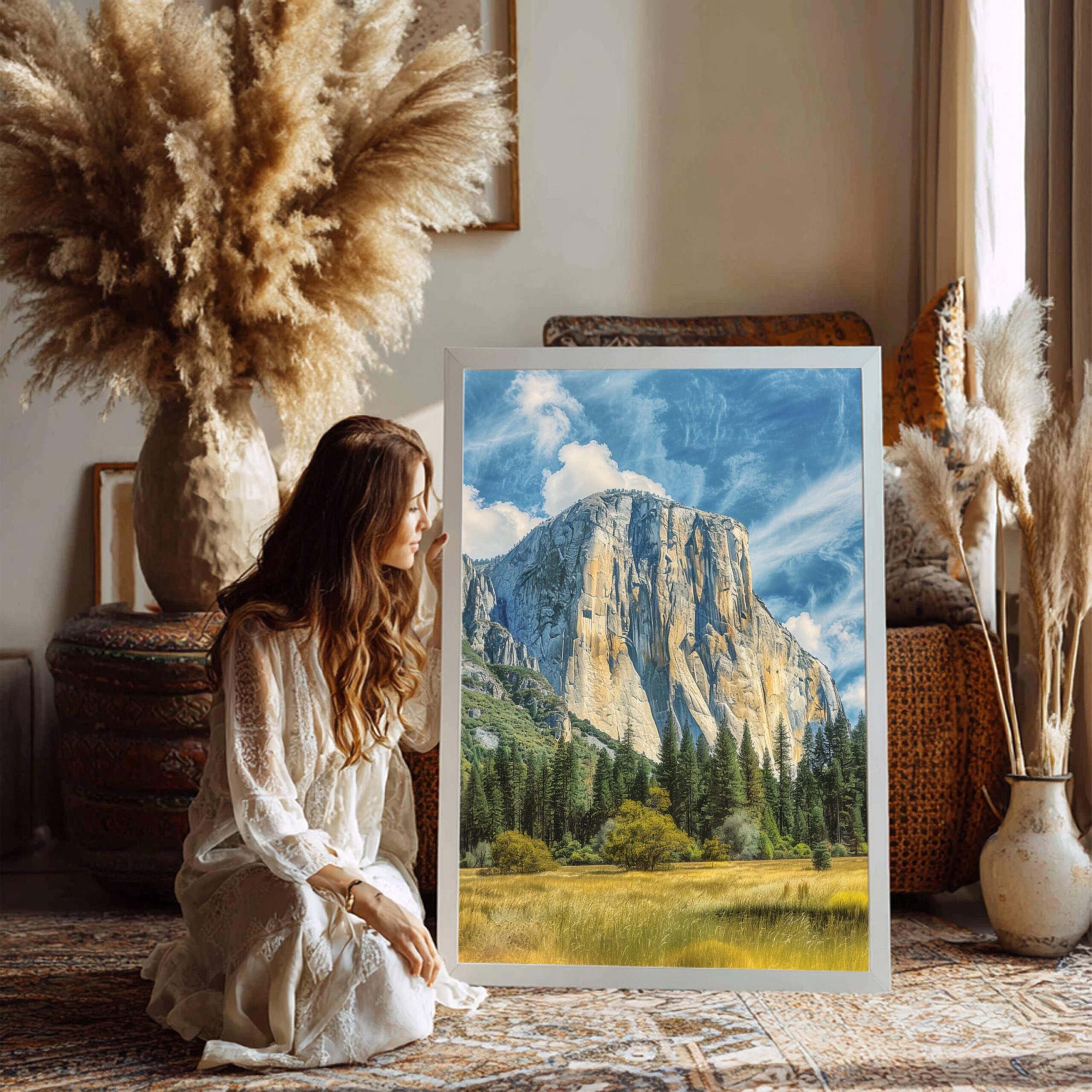 El Capitan Mountain Yosemite National Park California Watercolor: USA Travel Art Poster - Image 3