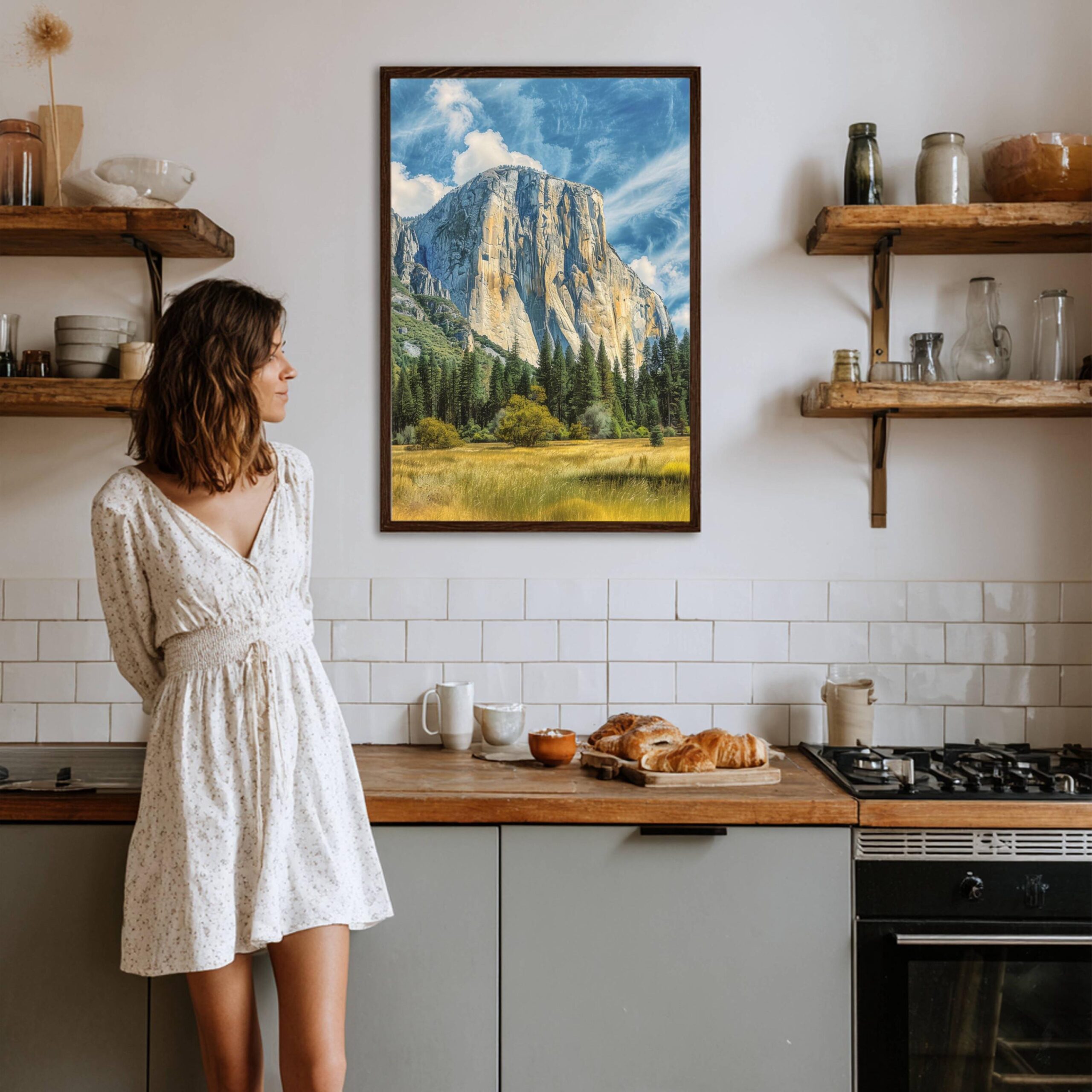 El Capitan Mountain Yosemite National Park California Watercolor: USA Travel Art Poster - Image 5