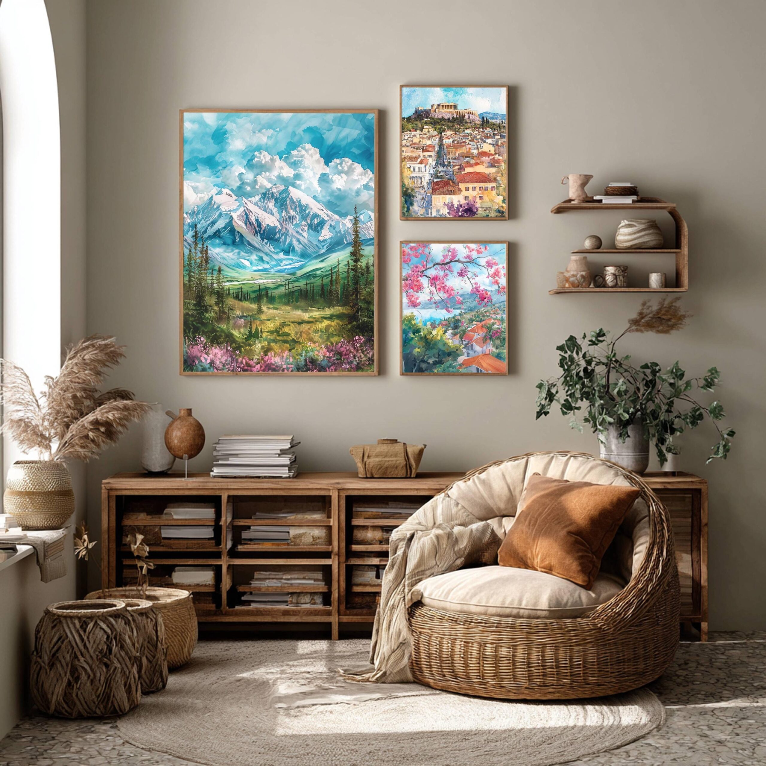 Denali Mount McKinley Alaska Watercolor: USA Travel Art Poster - Image 2