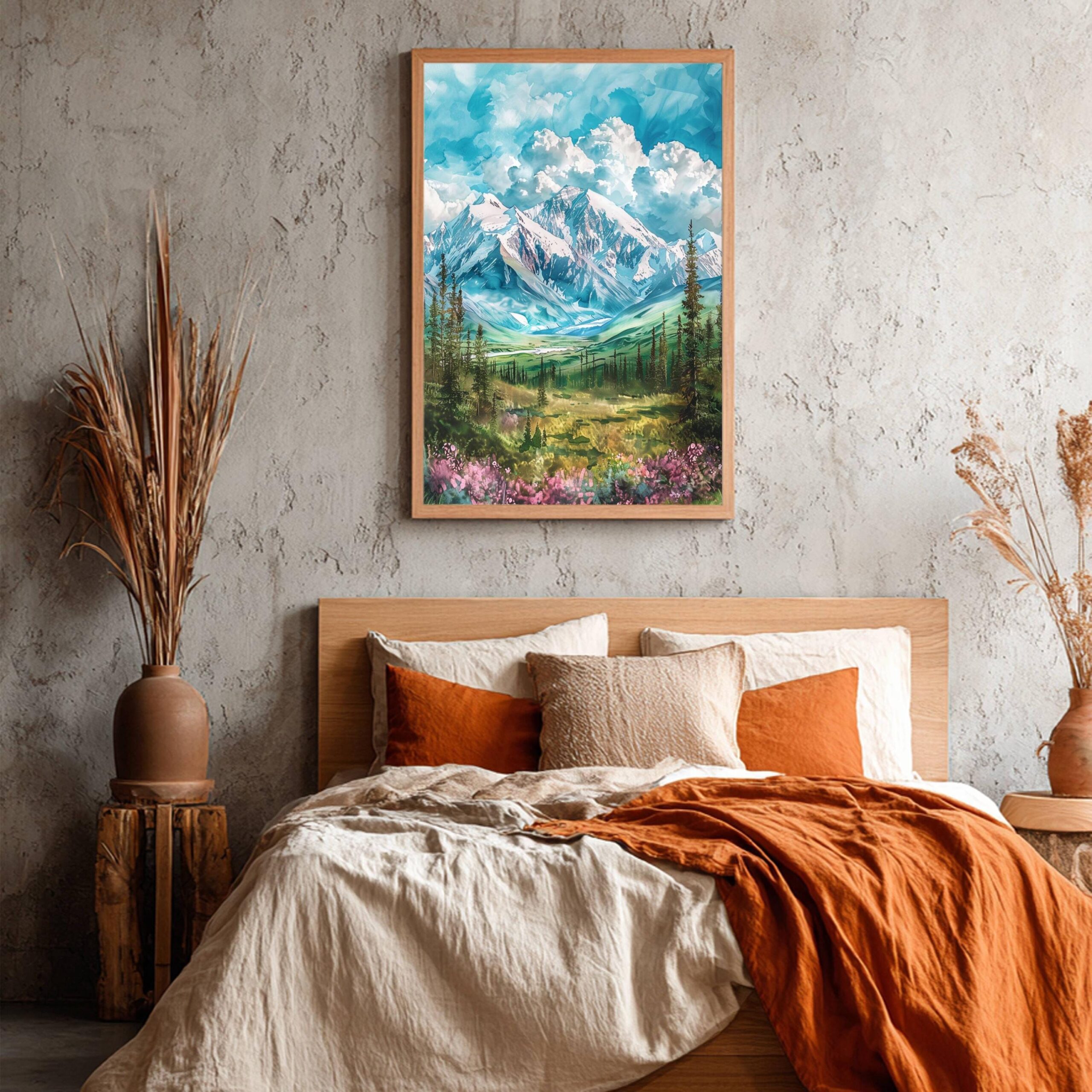 Denali Mount McKinley Alaska Watercolor: USA Travel Art Poster - Image 7