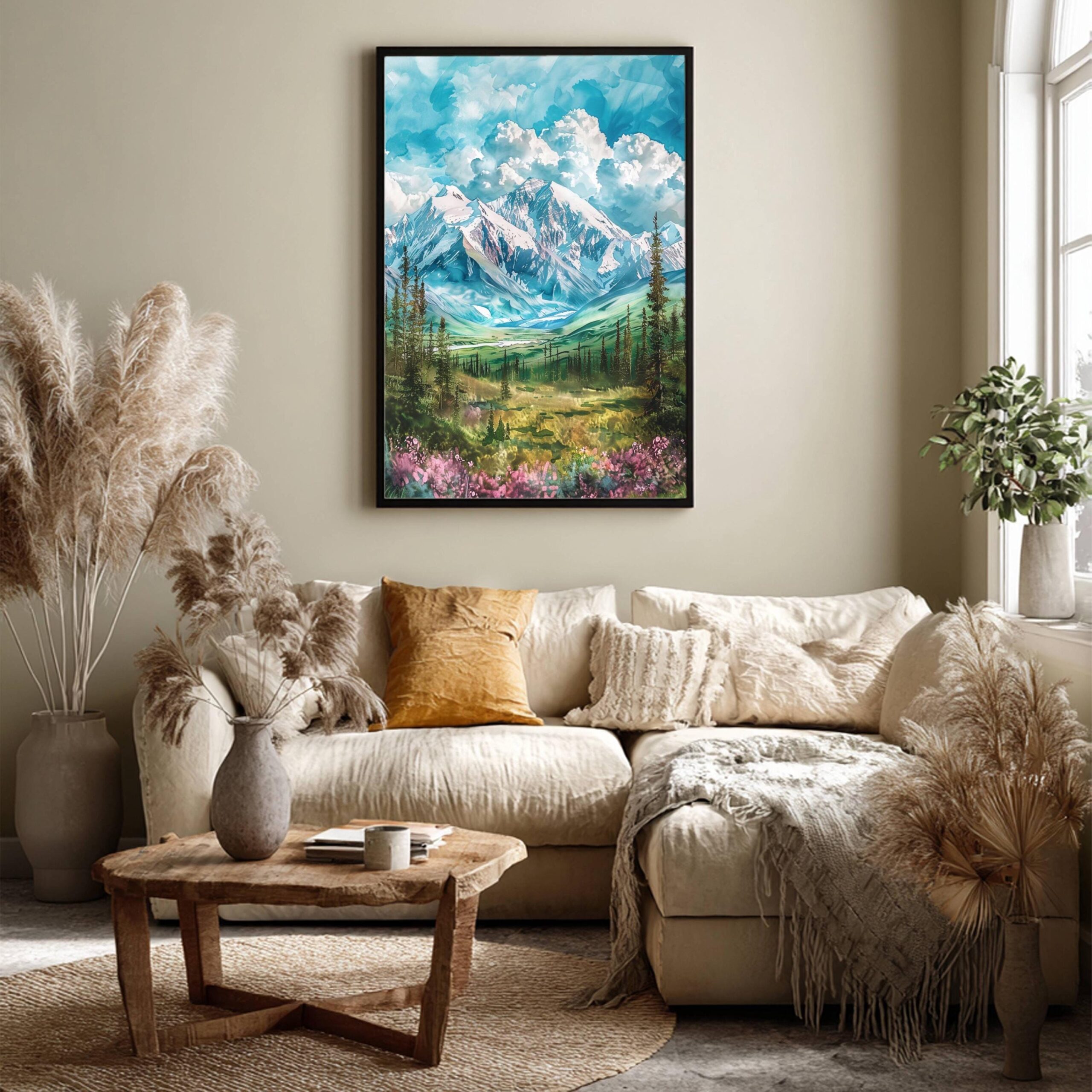Denali Mount McKinley Alaska Watercolor: USA Travel Art Poster - Image 8