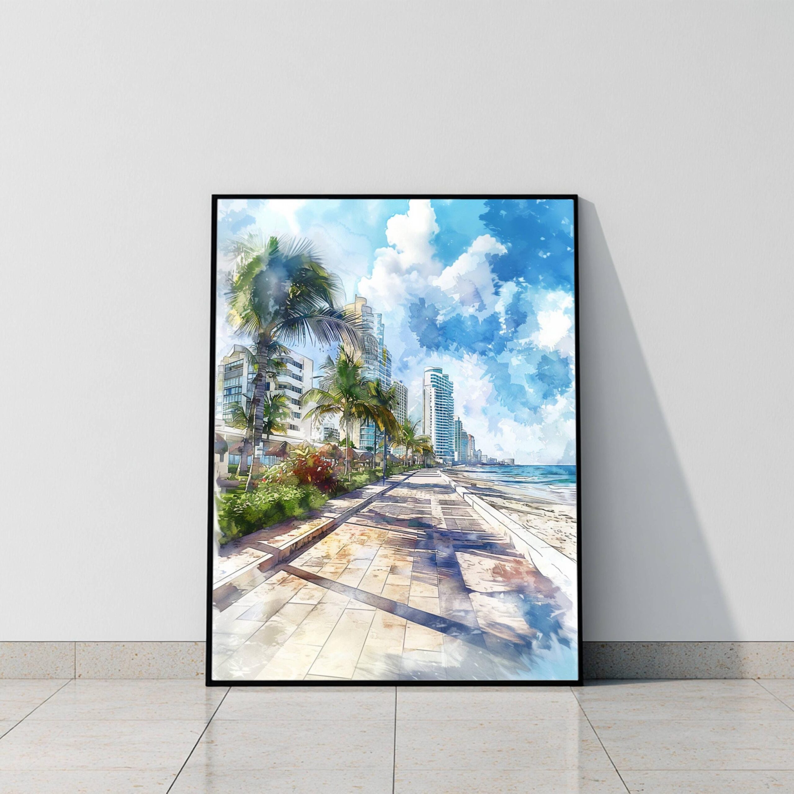 Cancún Mexico Watercolor Print : North America Travel Art Poster - Image 9