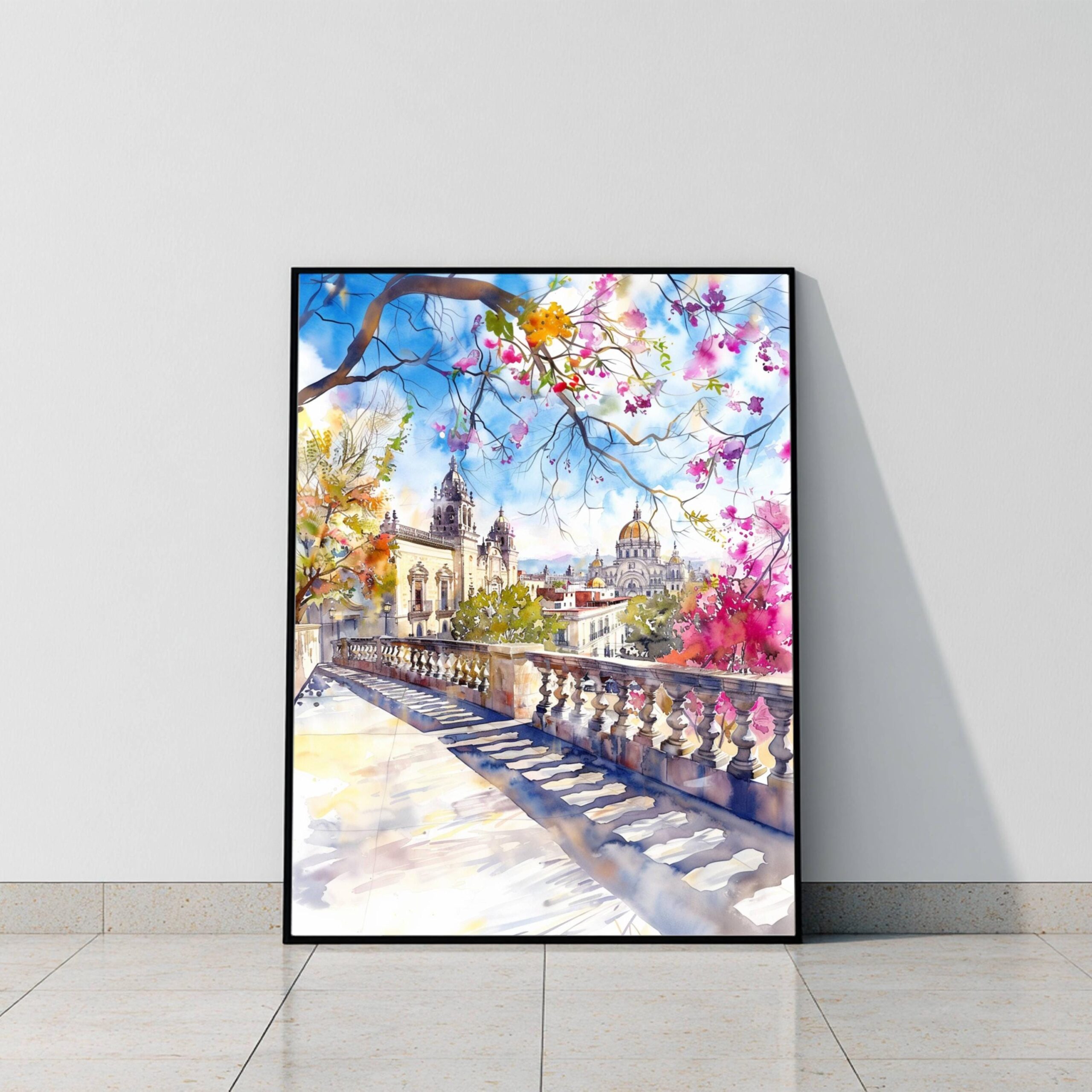 Guadalajara Mexico Watercolor Print: North America Travel Art Poster - Image 9