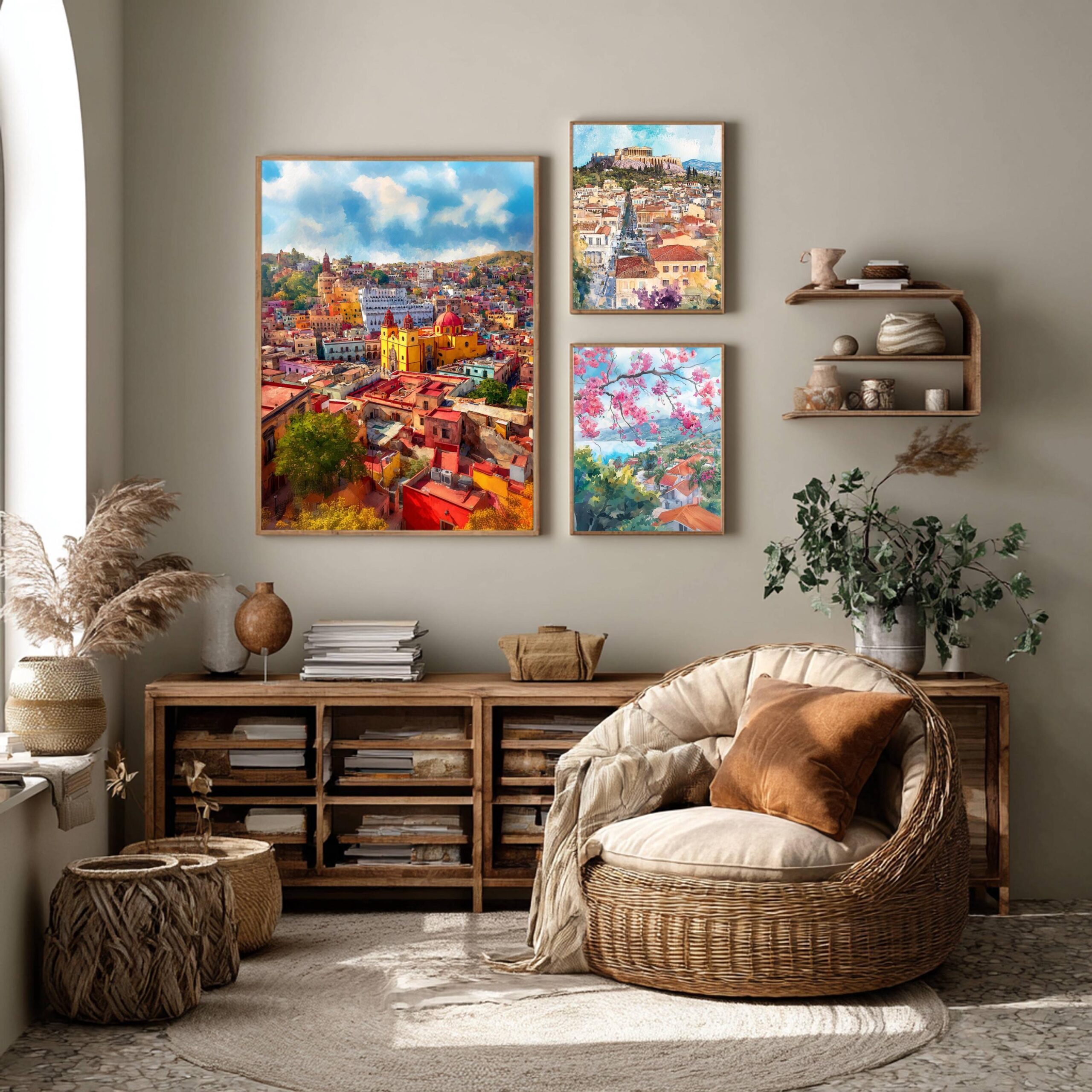 Guanajuato Mexico Watercolor Print: North America Travel Art Poster - Image 2