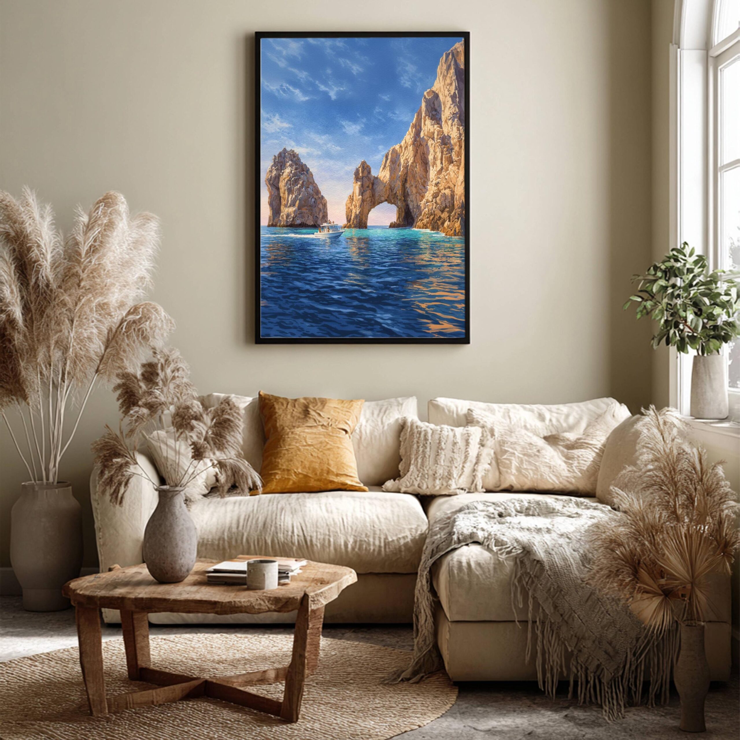 Arch of Cabo San Lucas Mexico Watercolor: Mexican Travel Art Poster - Image 8