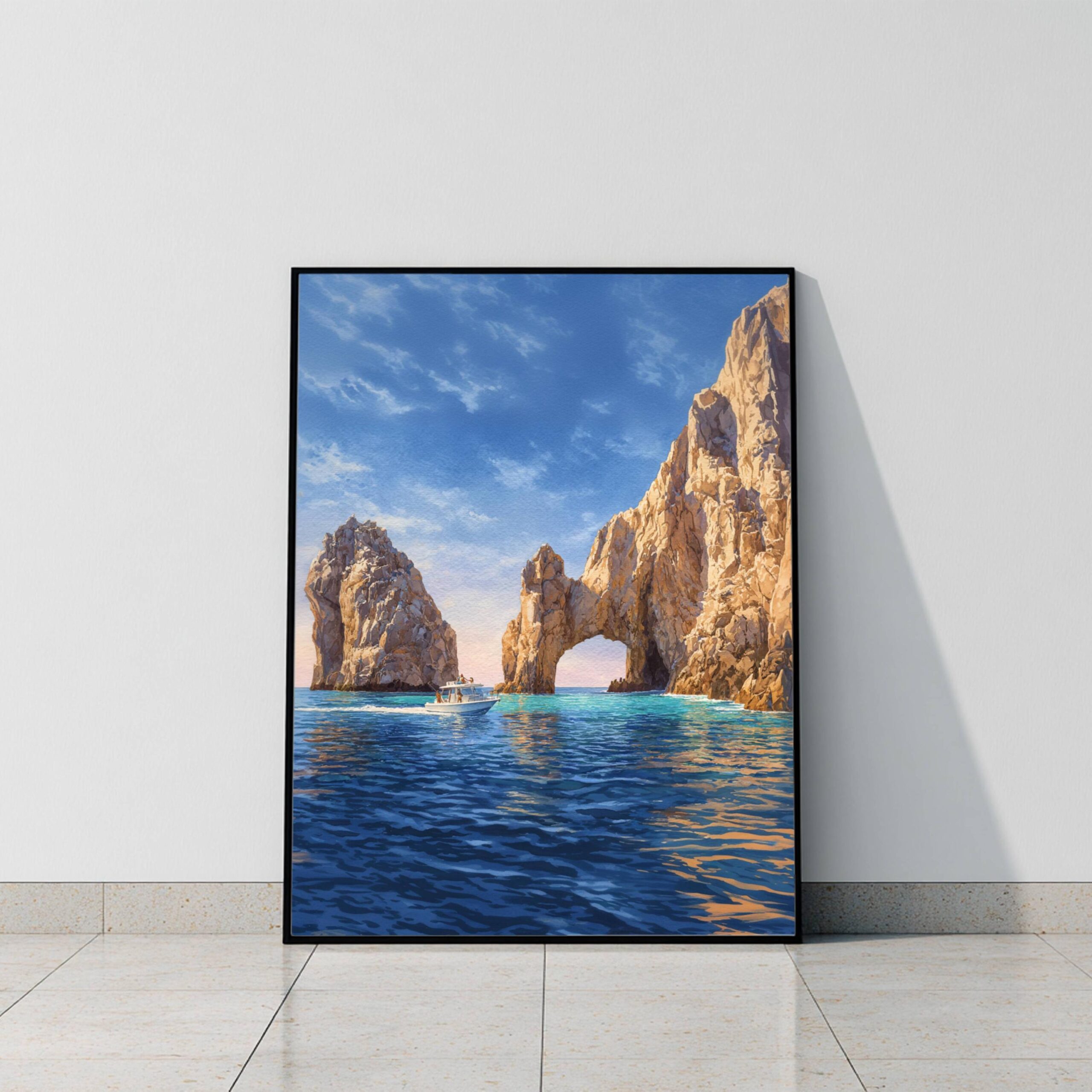 Arch of Cabo San Lucas Mexico Watercolor: Mexican Travel Art Poster - Image 9