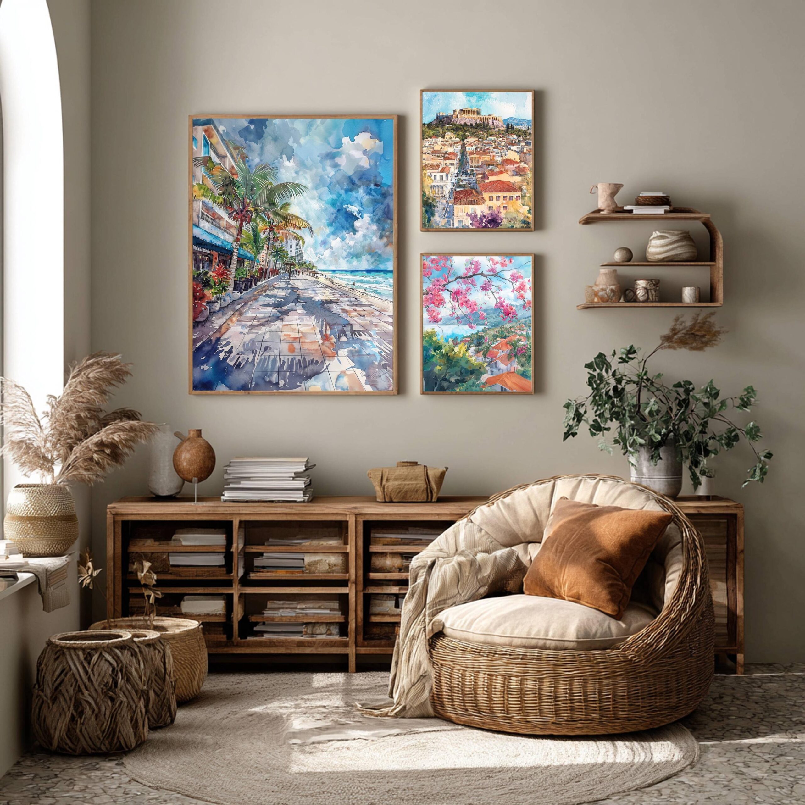 Playa del Carmen Mexico Watercolor: Travel Art Poster - Image 3