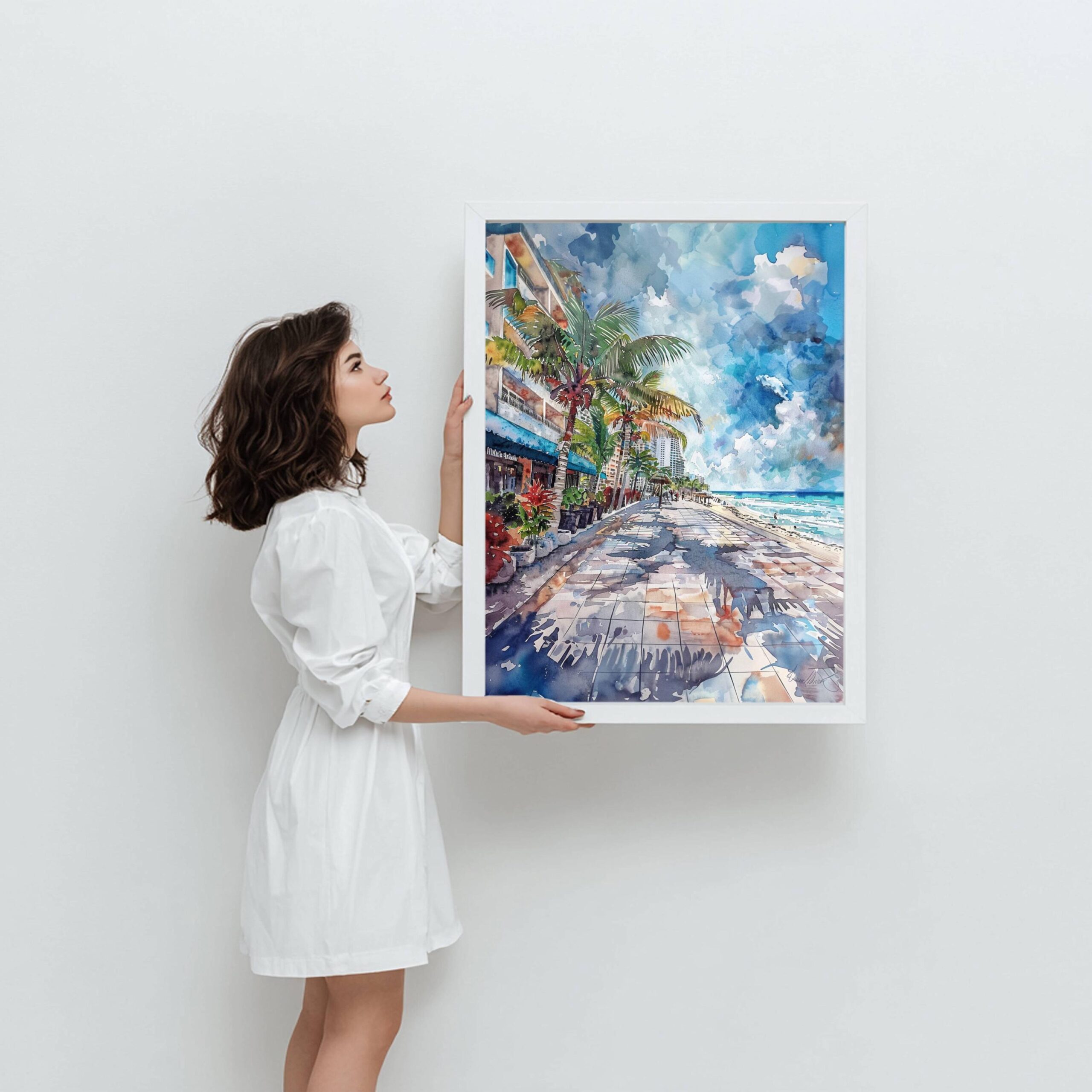 Playa del Carmen Mexico Watercolor: Travel Art Poster - Image 5
