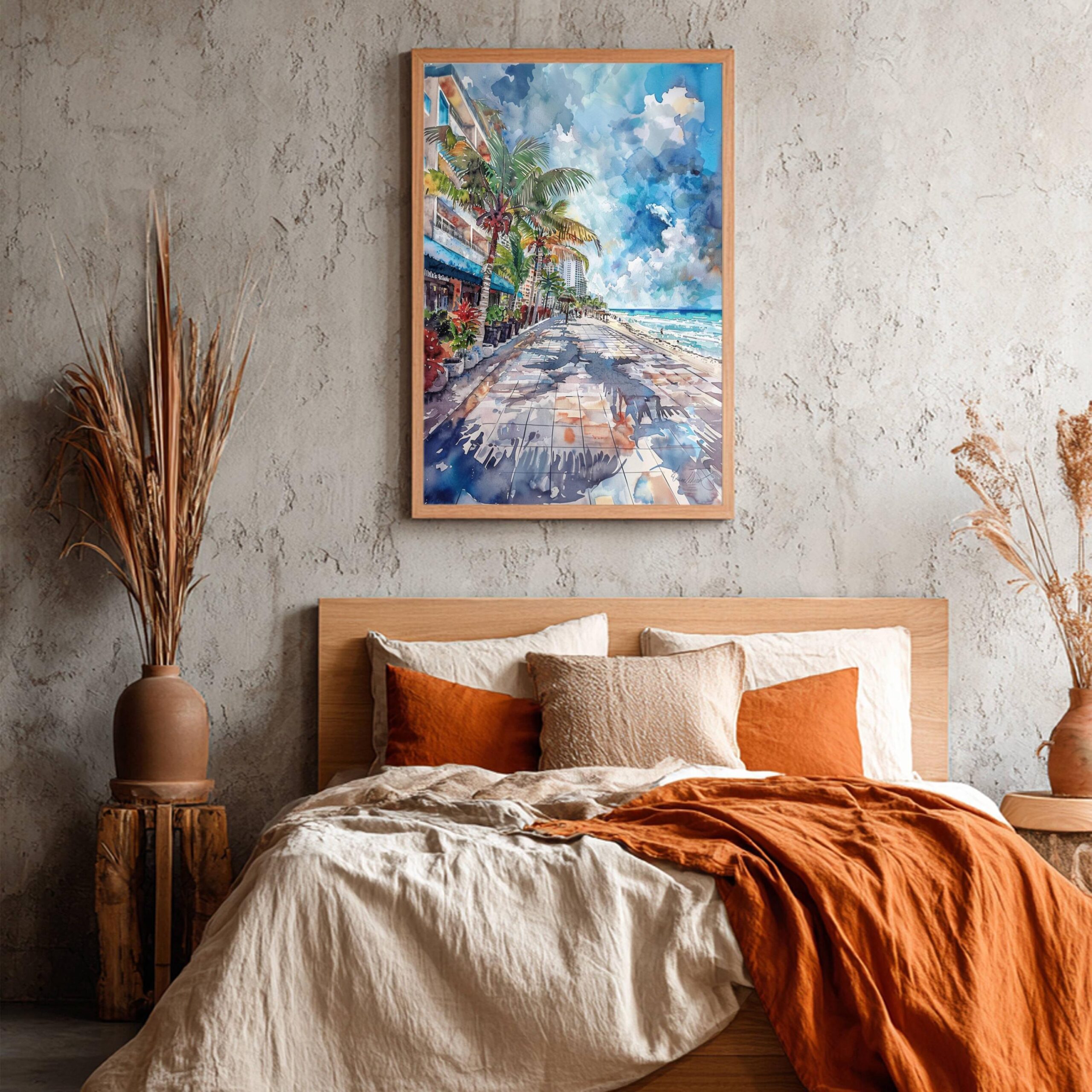 Playa del Carmen Mexico Watercolor: Travel Art Poster - Image 8