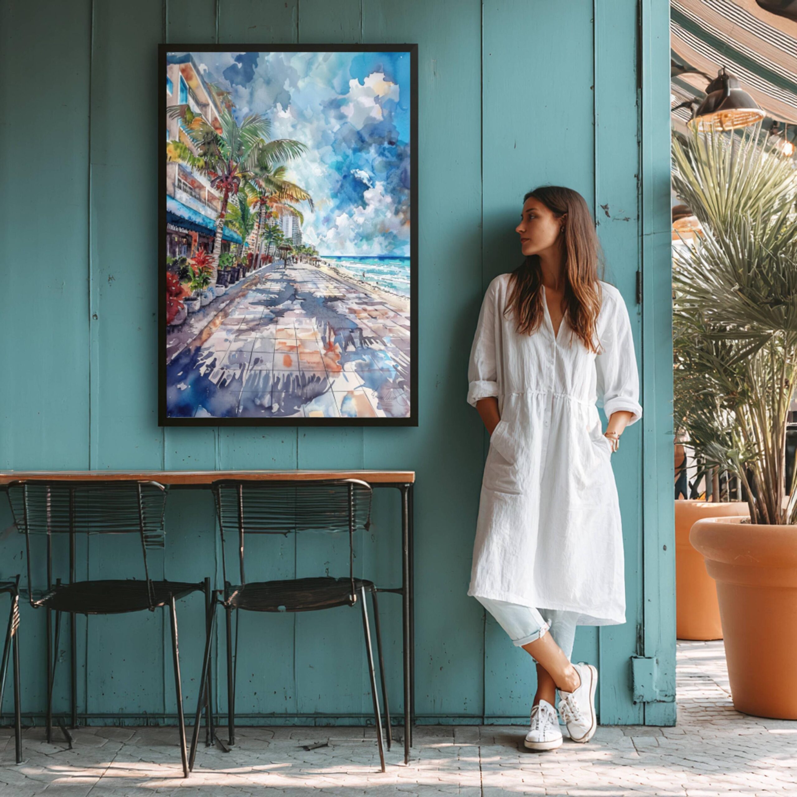 Playa del Carmen Mexico Watercolor: Travel Art Poster - Image 7