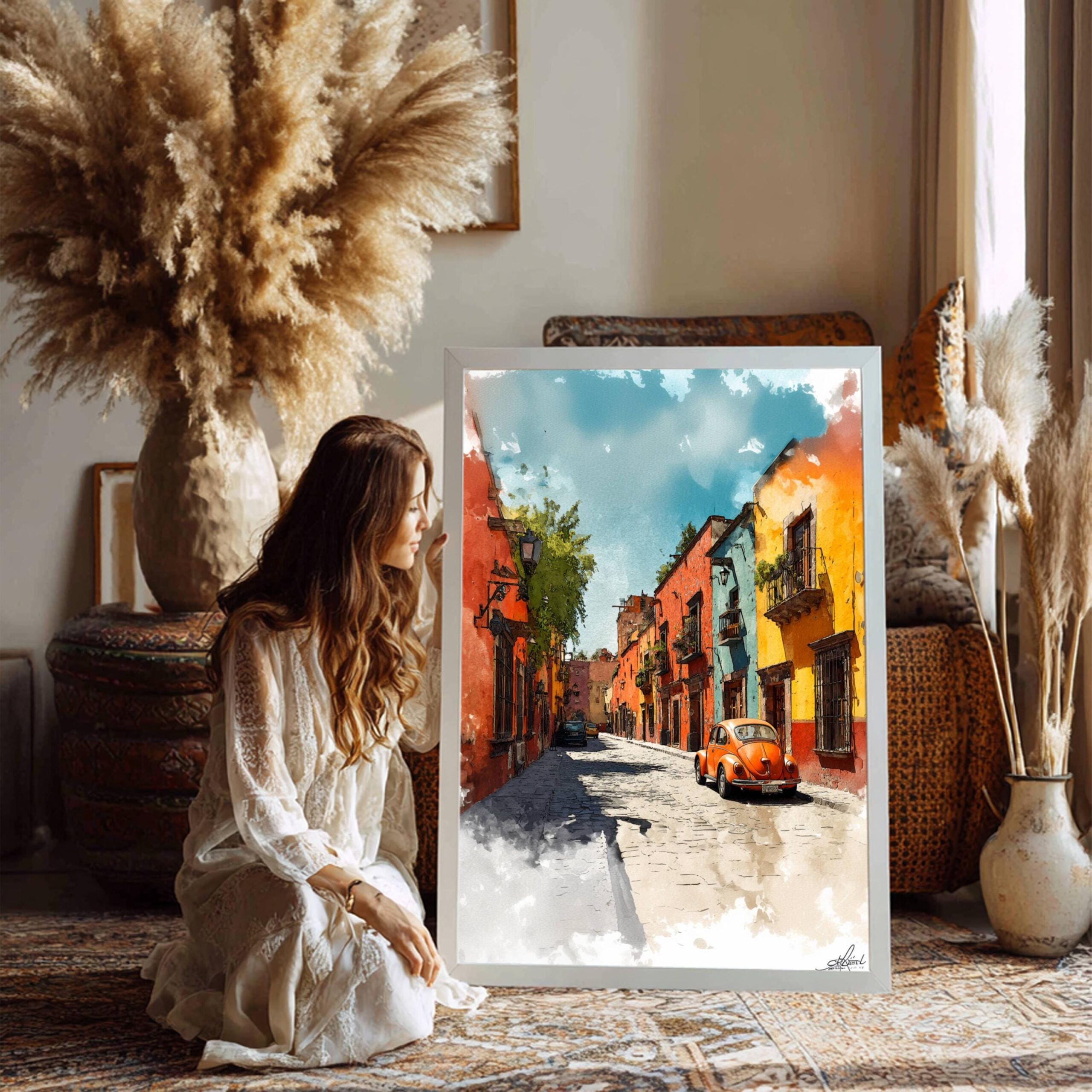 San Miguel de Allende Mexico Watercolor: Travel Art Poster - Image 4