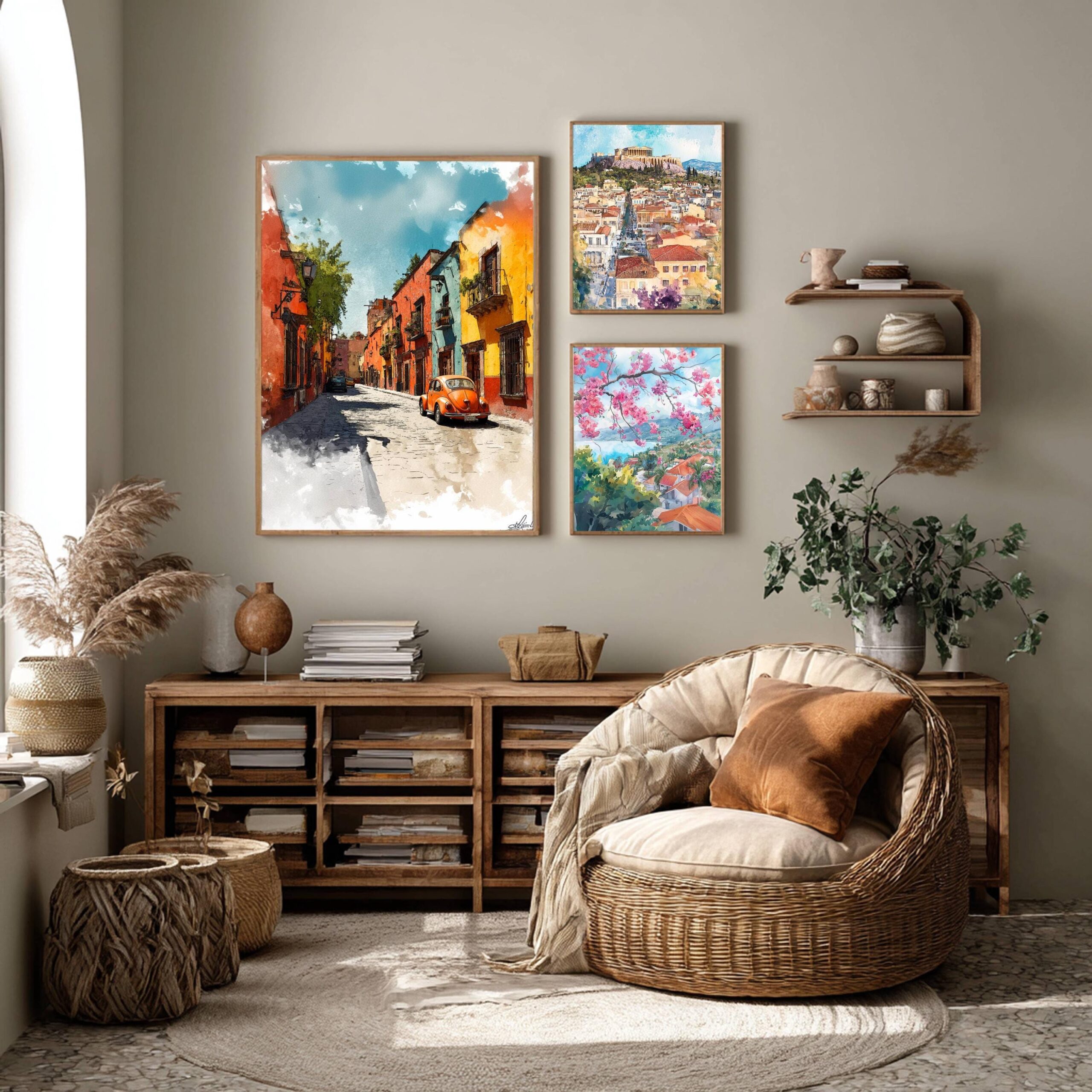 San Miguel de Allende Mexico Watercolor: Travel Art Poster - Image 3