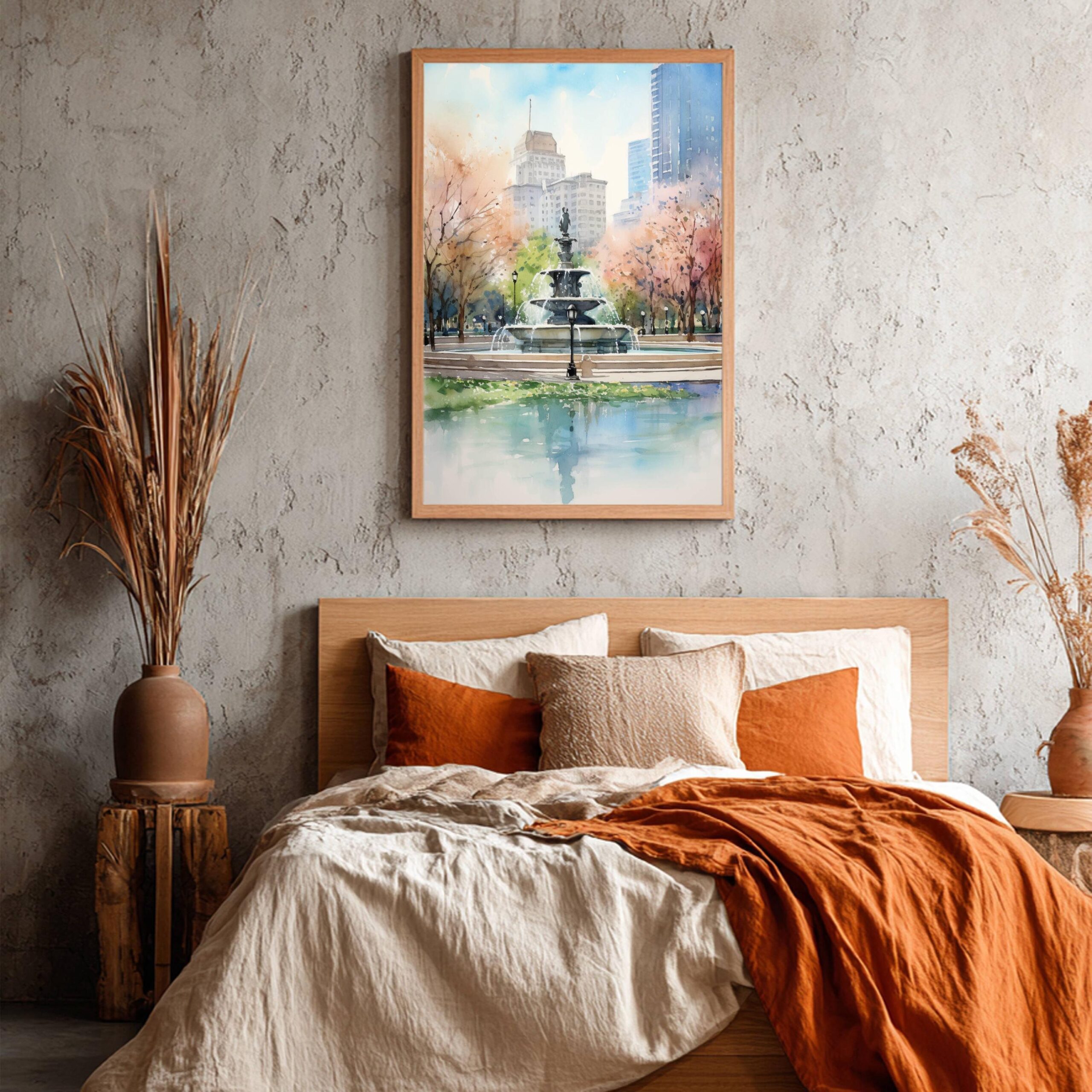 The Buckingham Fountain Chicago Watercolor Print: USA Travel Art Poster - Image 6