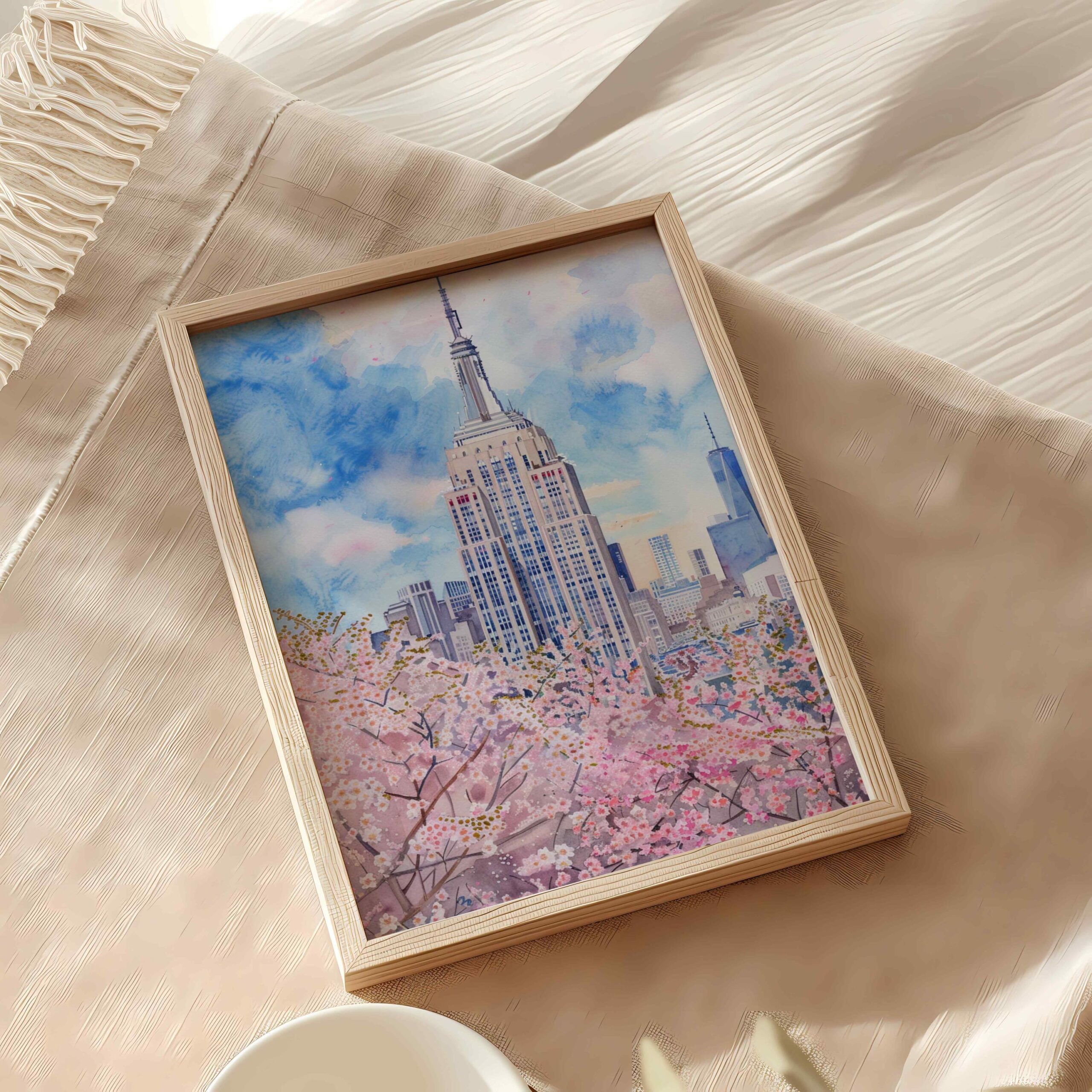 The Empire State Building New York Watercolor: USA Travel Poster - Image 9