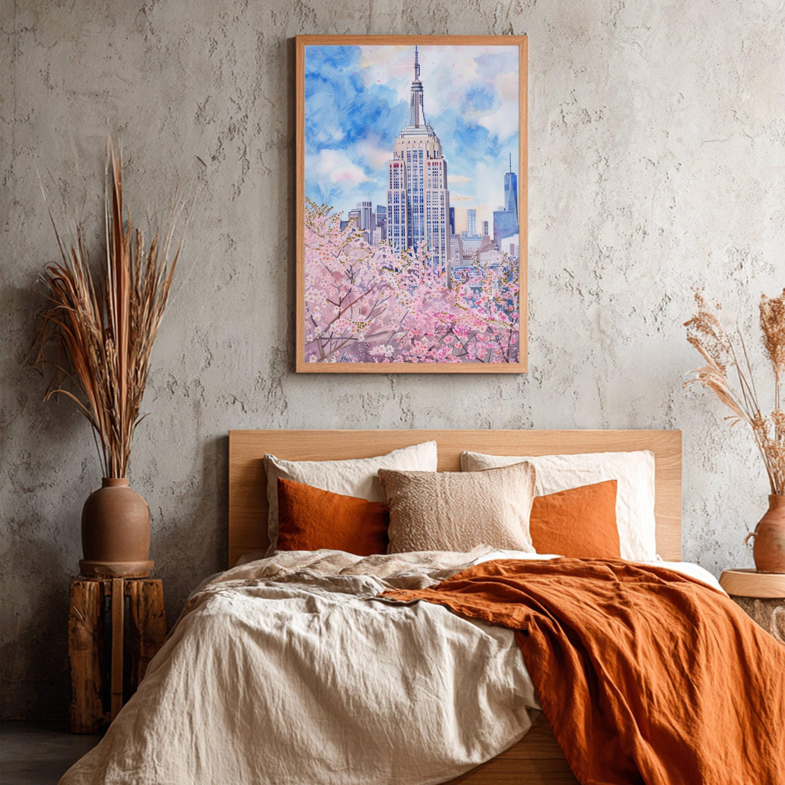 The Empire State Building New York Watercolor: USA Travel Poster - Image 6