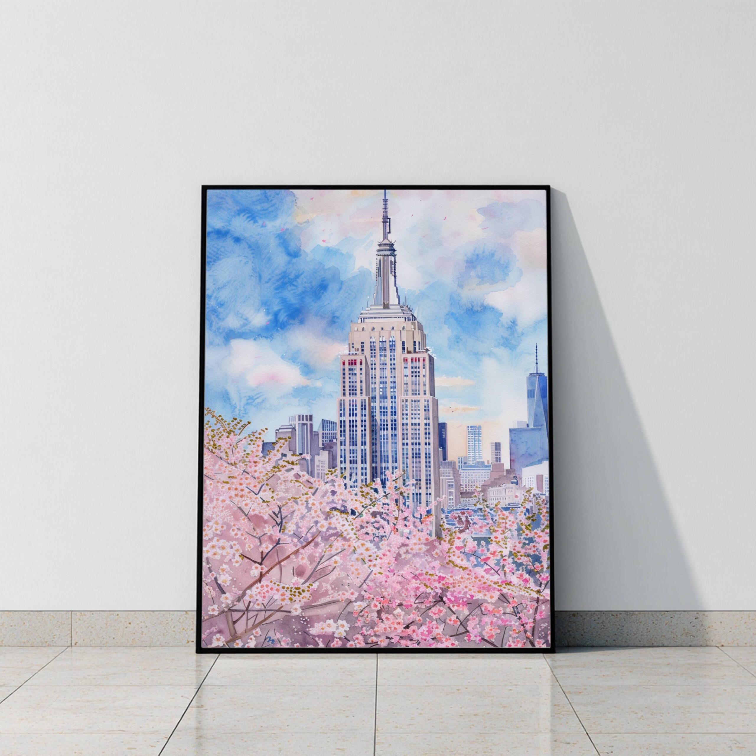 The Empire State Building New York Watercolor: USA Travel Poster - Image 8