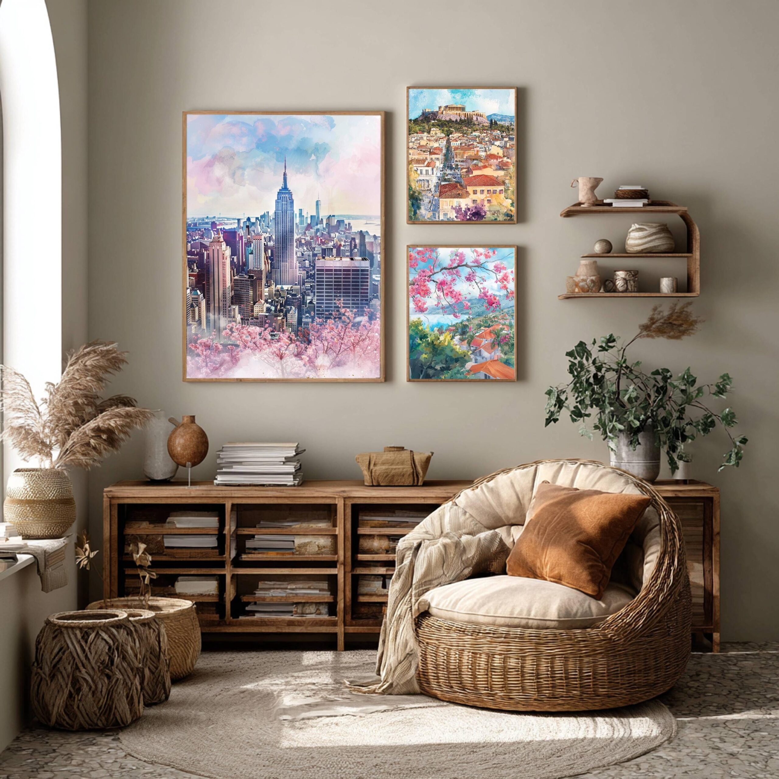 New York City Watercolor Art Print: USA Travel Poster - Image 3