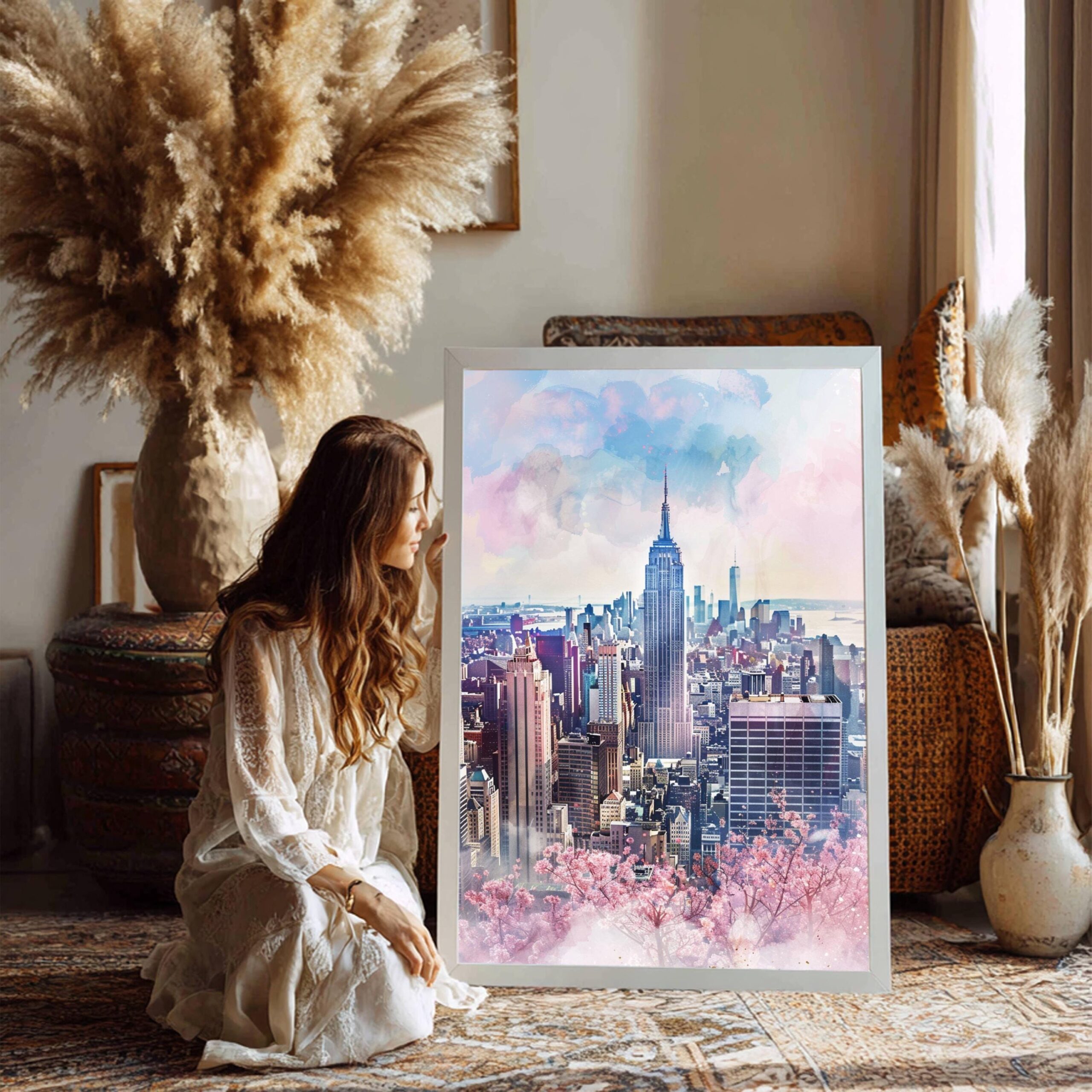 New York City Watercolor Art Print: USA Travel Poster - Image 4