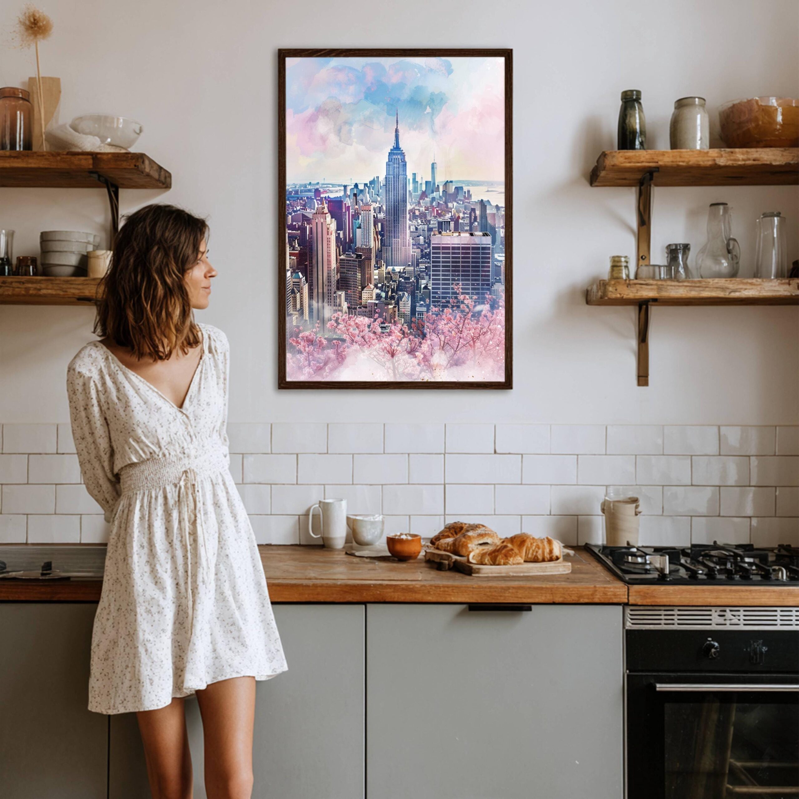 New York City Watercolor Art Print: USA Travel Poster - Image 5