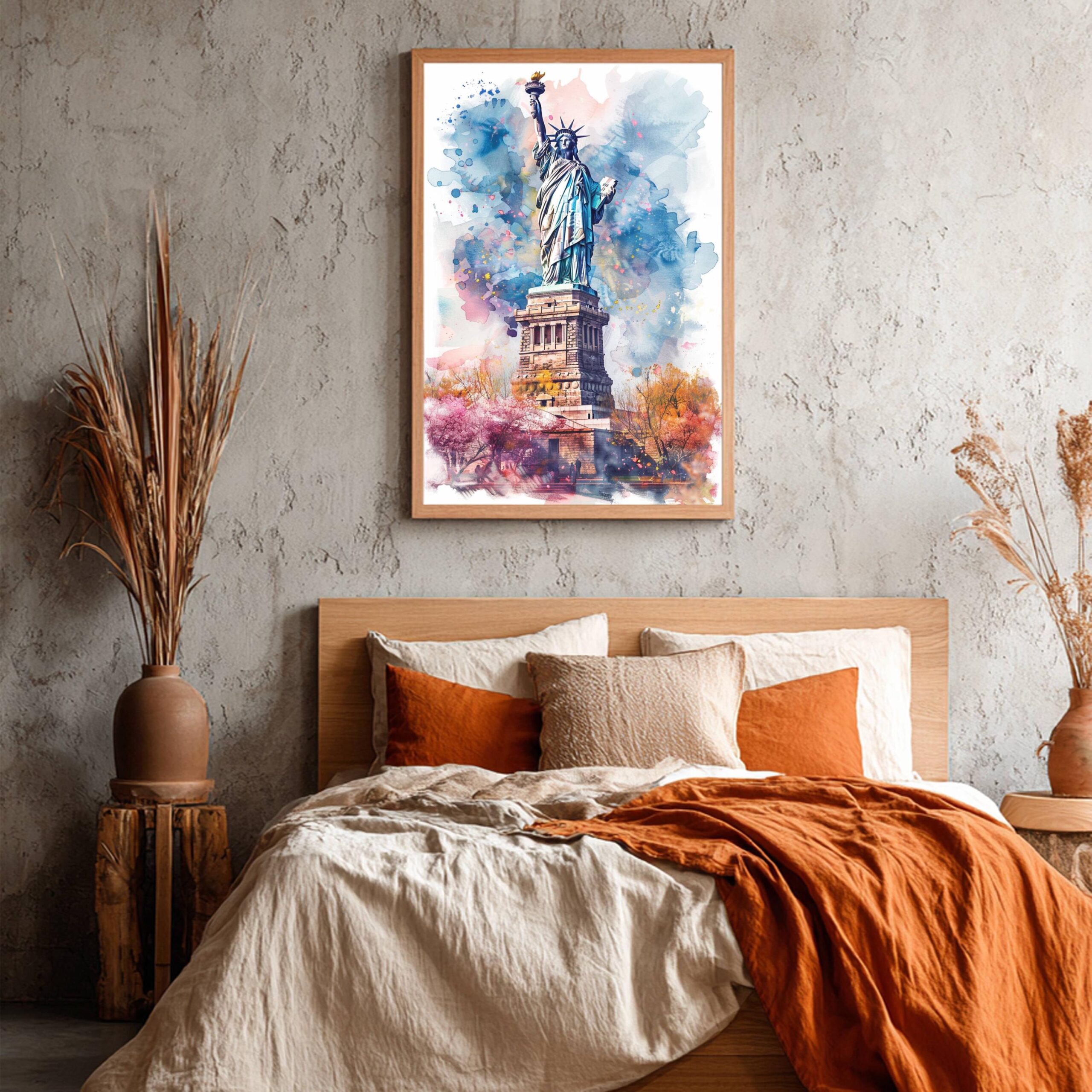 Statue of Liberty New York Watercolor: USA Travel Poster - Image 7