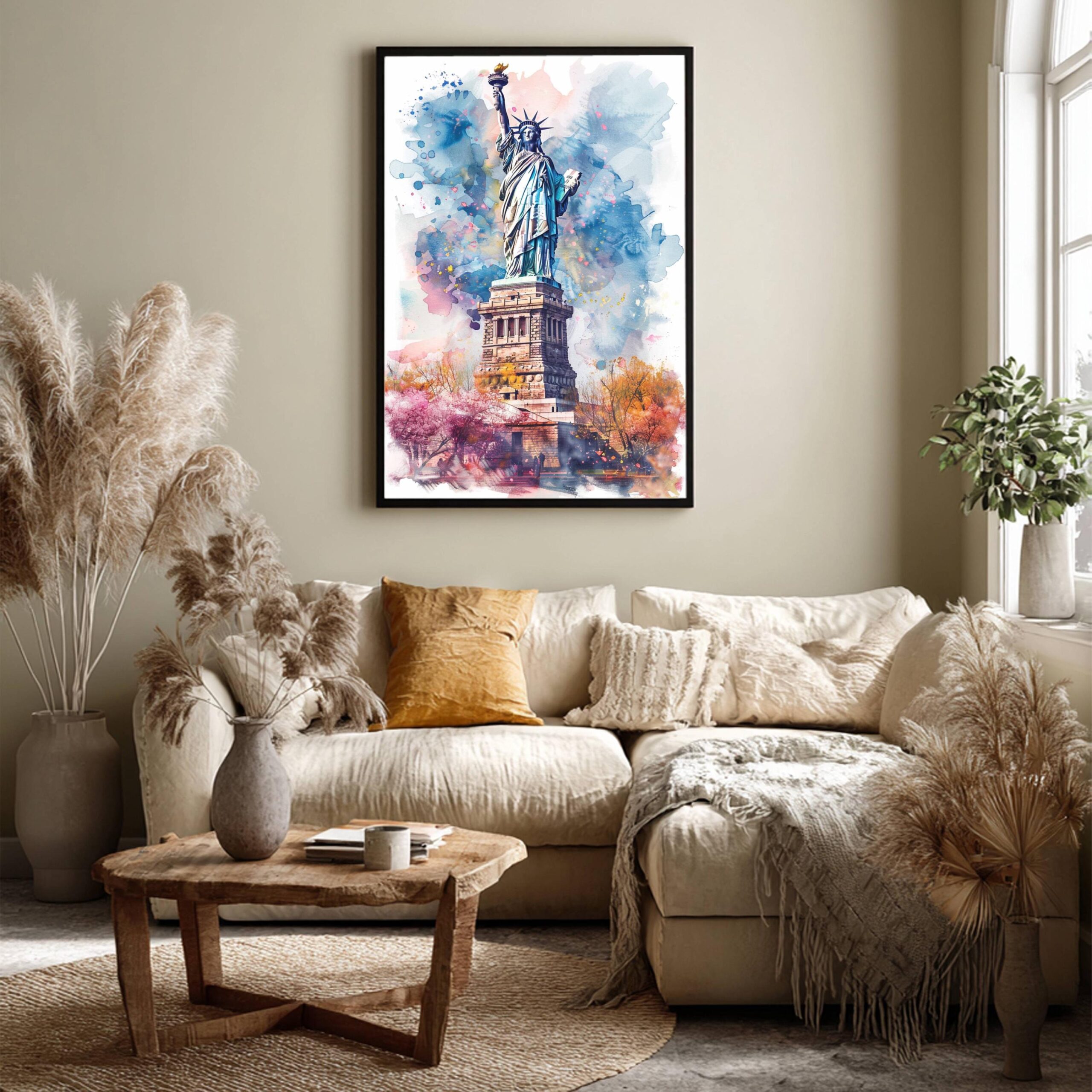 Statue of Liberty New York Watercolor: USA Travel Poster - Image 8