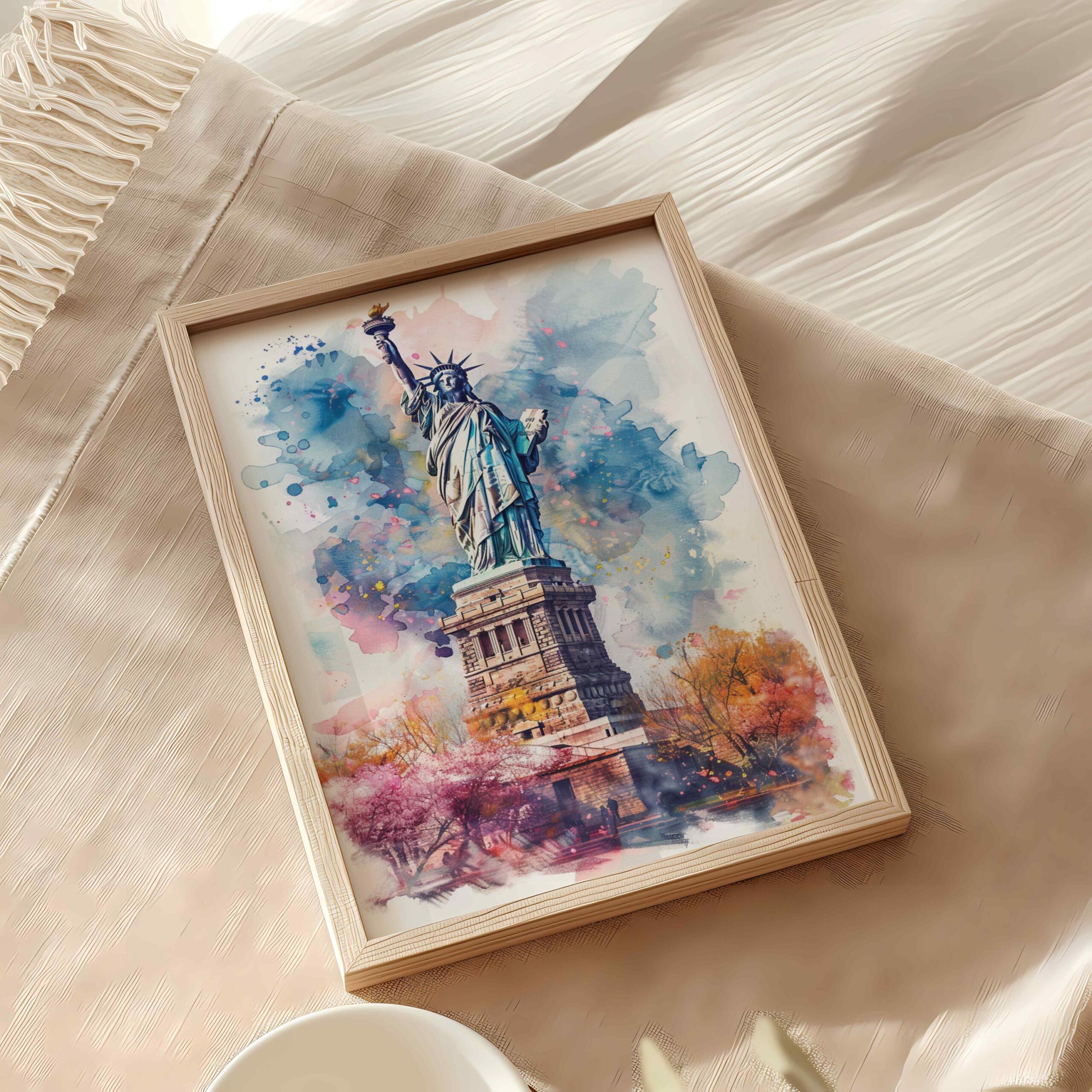 Statue of Liberty New York Watercolor: USA Travel Poster - Image 10