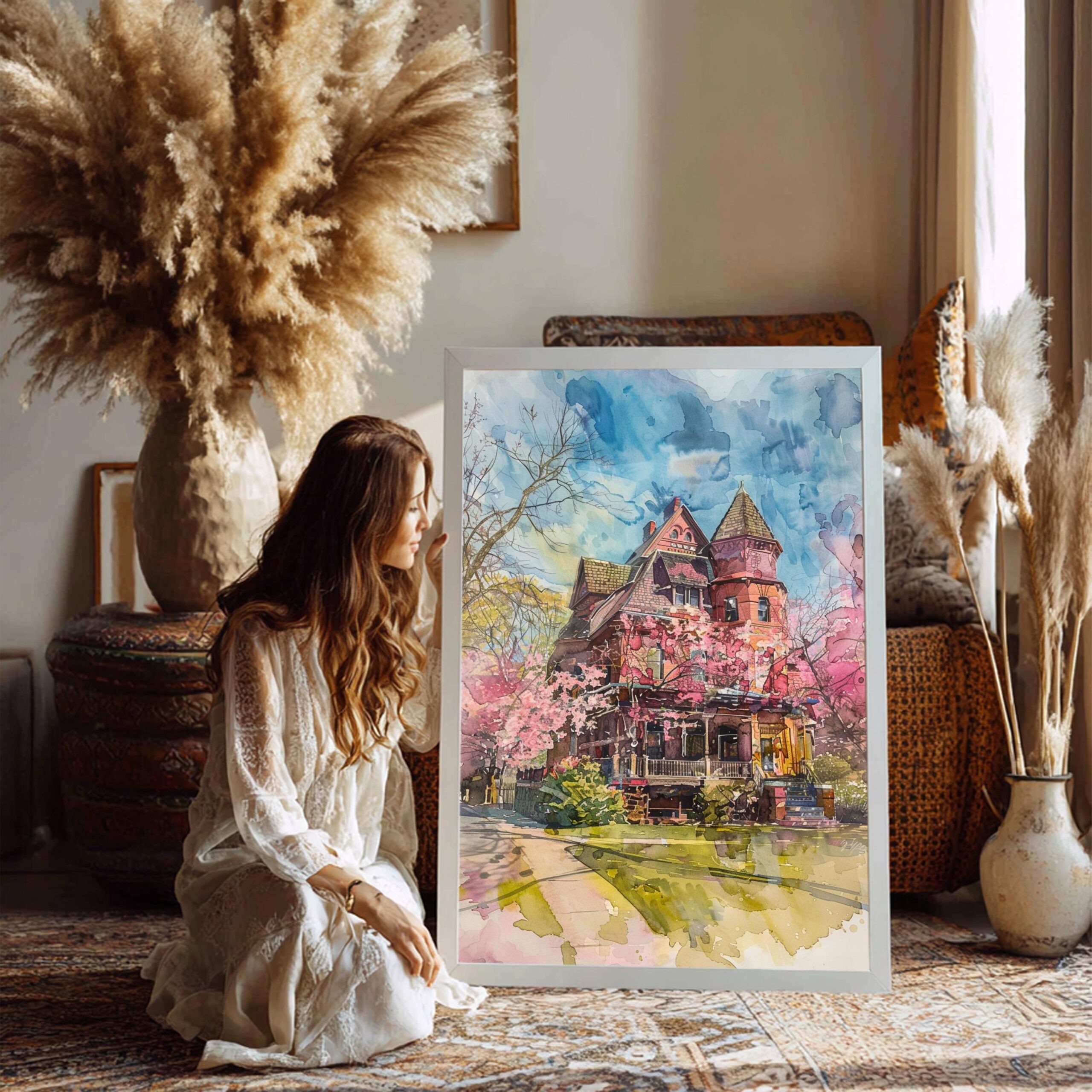 The Mark Twain House Hartford Connecticut Watercolor: USA Travel Poster - Image 4