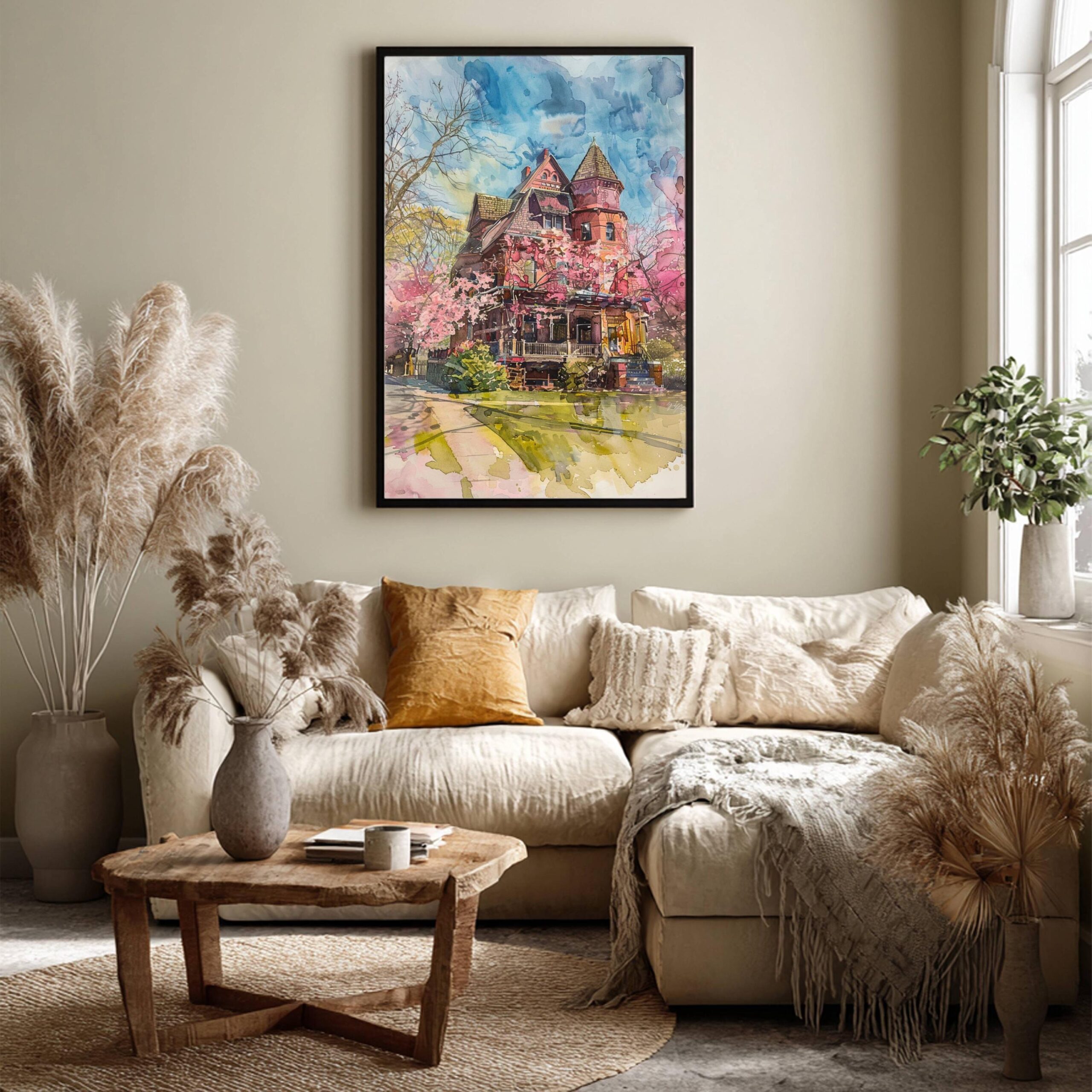 The Mark Twain House Hartford Connecticut Watercolor: USA Travel Poster - Image 8