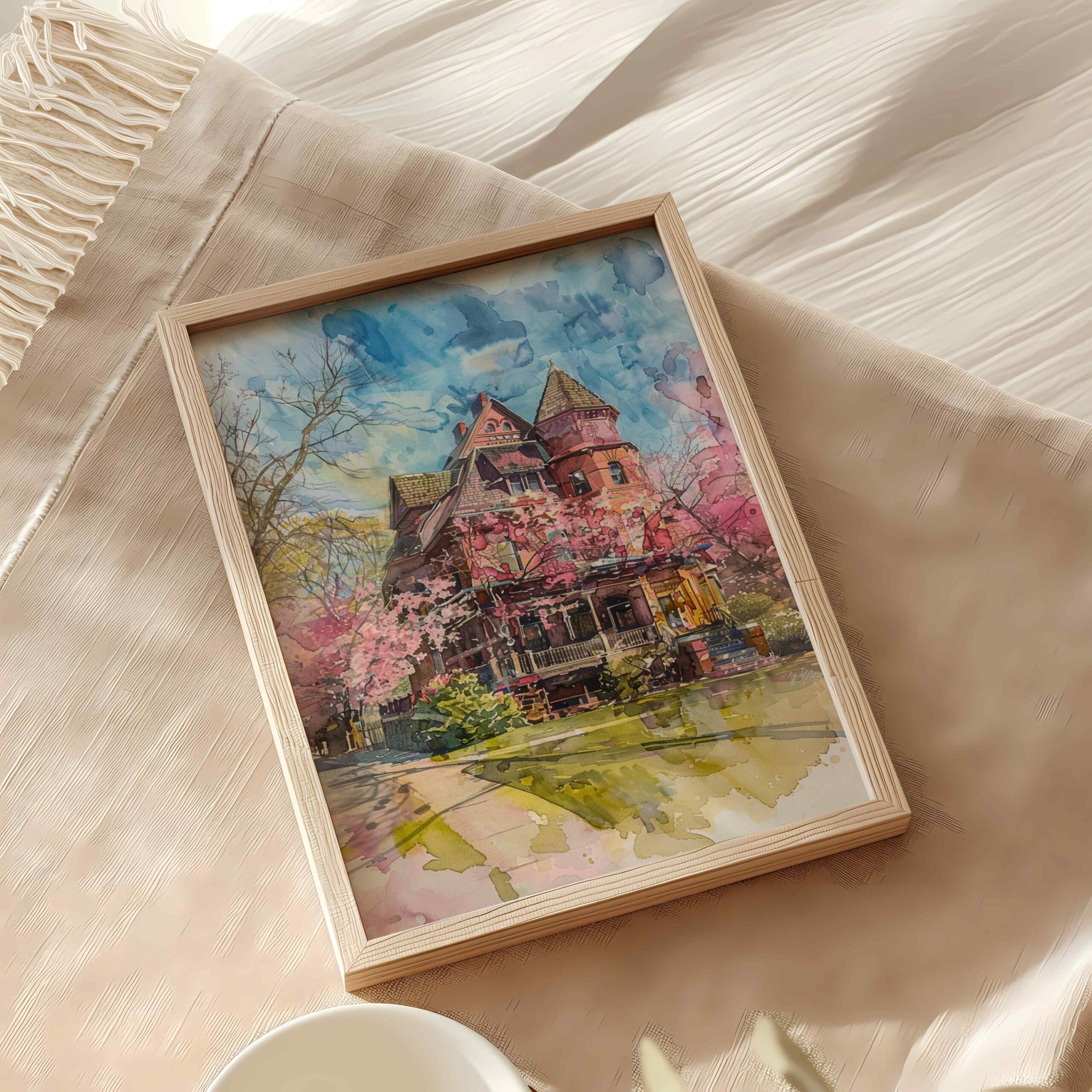 The Mark Twain House Hartford Connecticut Watercolor: USA Travel Poster - Image 10