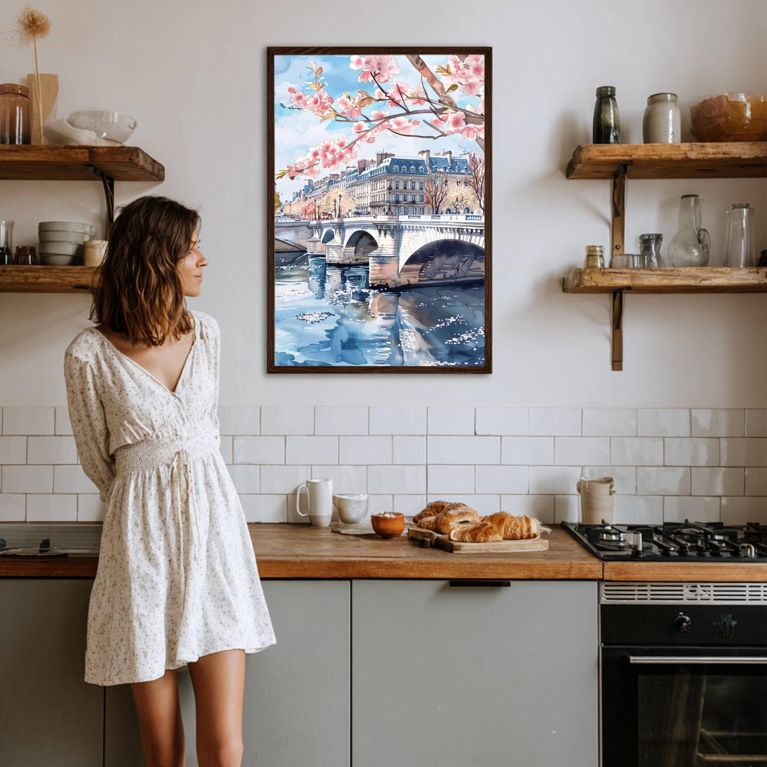 Pont Neuf Bridge Paris Watercolor: France Art Travel Poster - Image 8