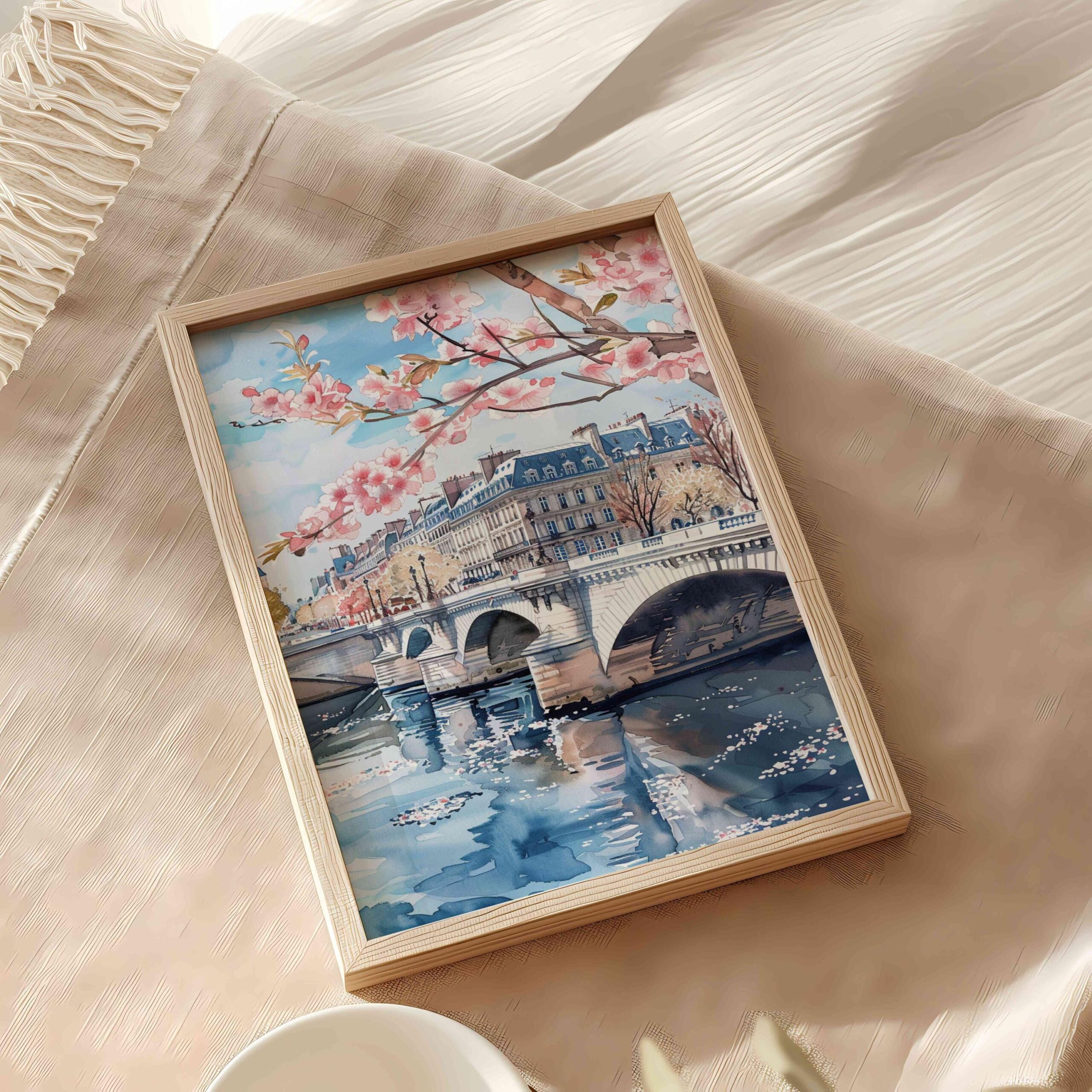 Pont Neuf Bridge Paris Watercolor: France Art Travel Poster - Image 9