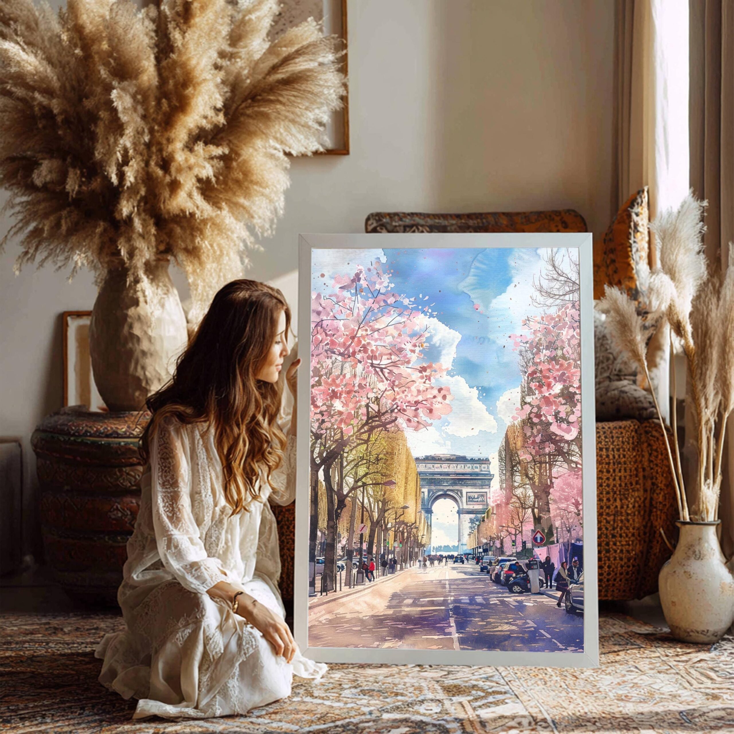 Champs-Elysees Paris Watercolor Print: France Art Travel Poster - Image 3