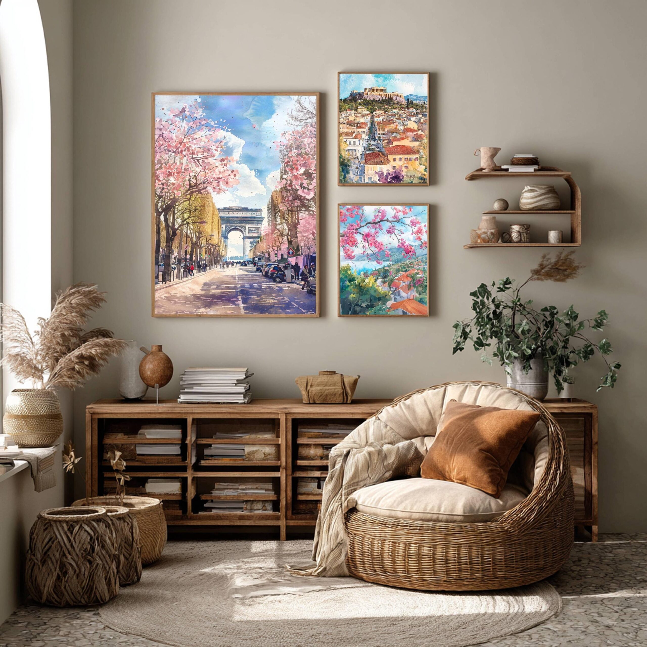 Champs-Elysees Paris Watercolor Print: France Art Travel Poster - Image 2