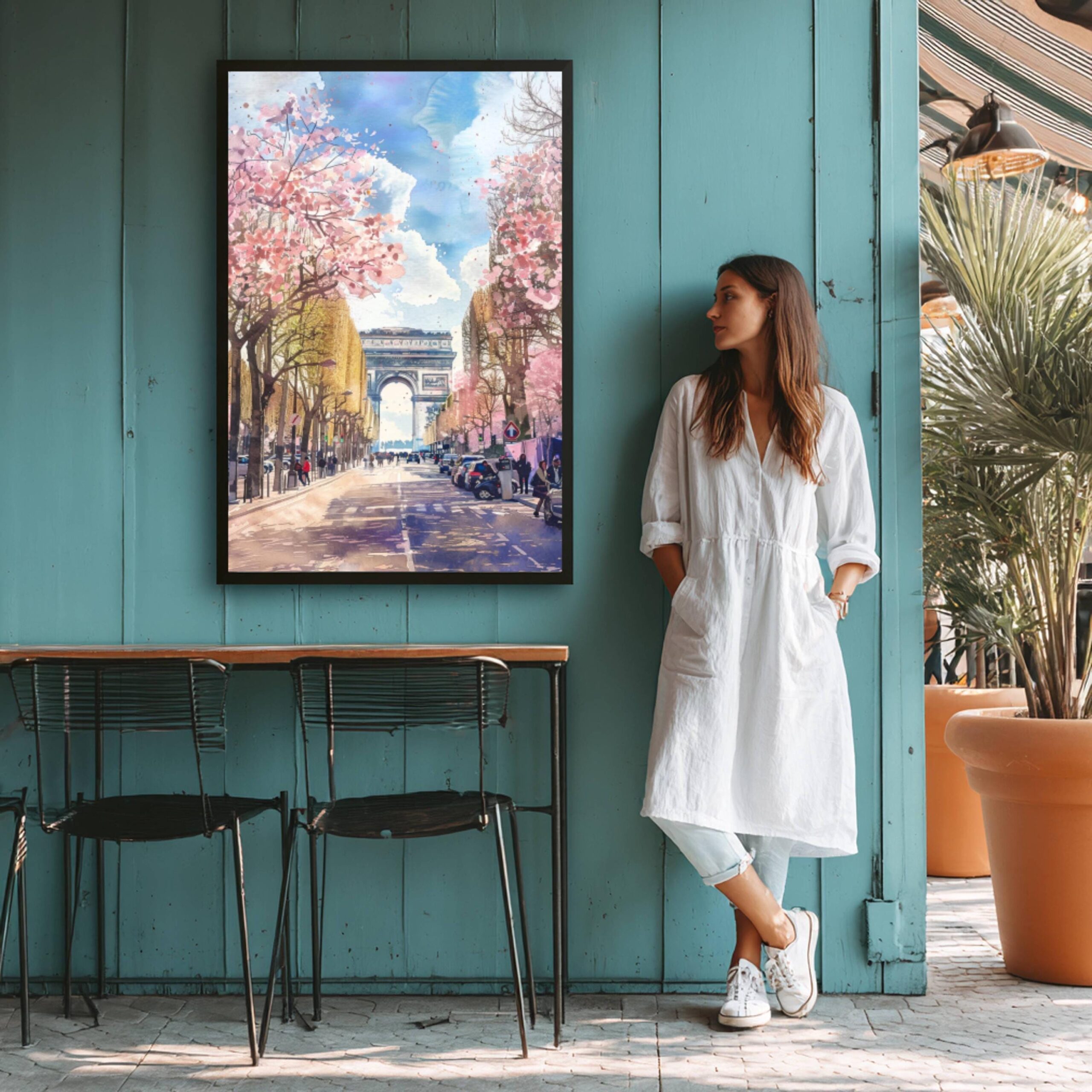 Champs-Elysees Paris Watercolor Print: France Art Travel Poster - Image 5