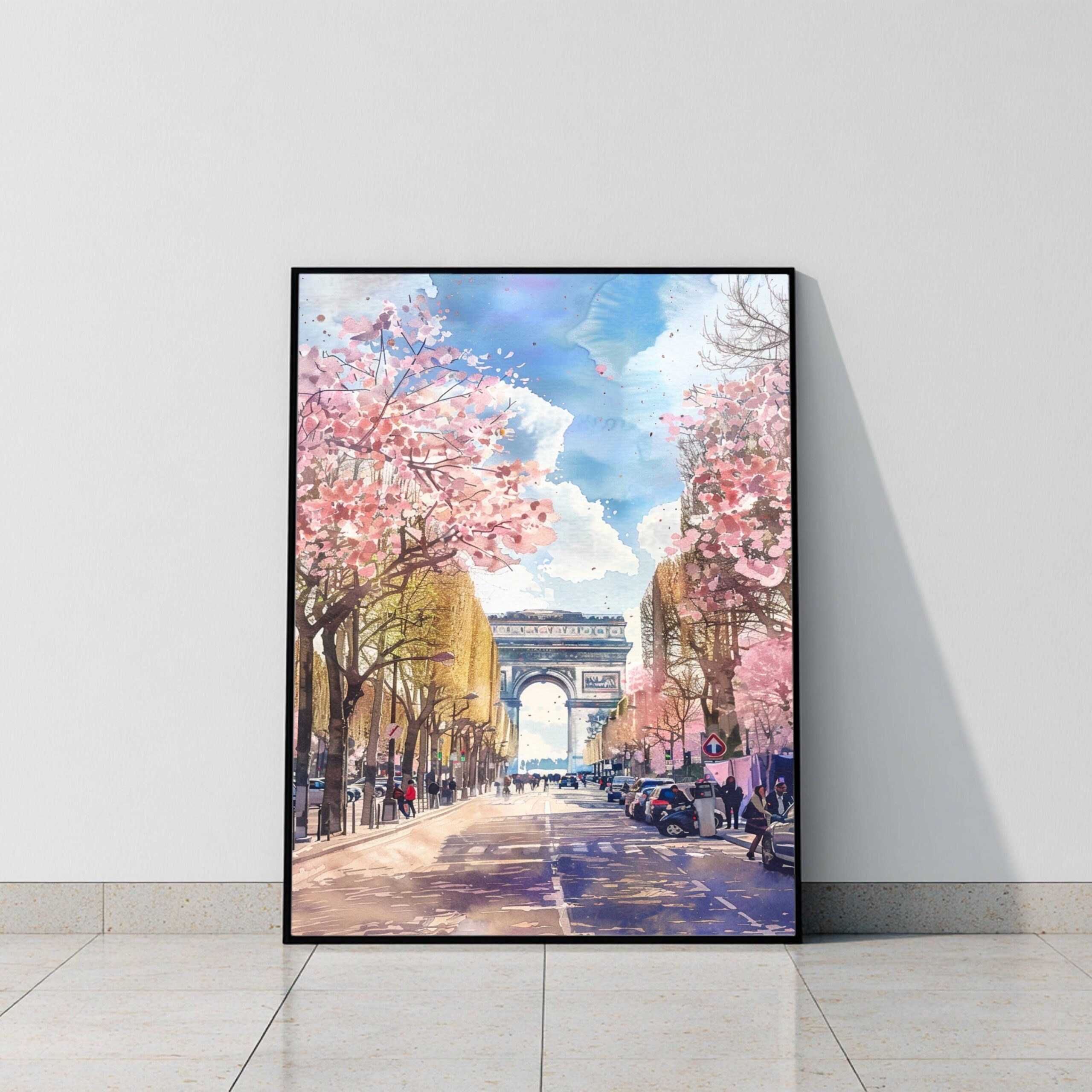 Champs-Elysees Paris Watercolor Print: France Art Travel Poster - Image 9