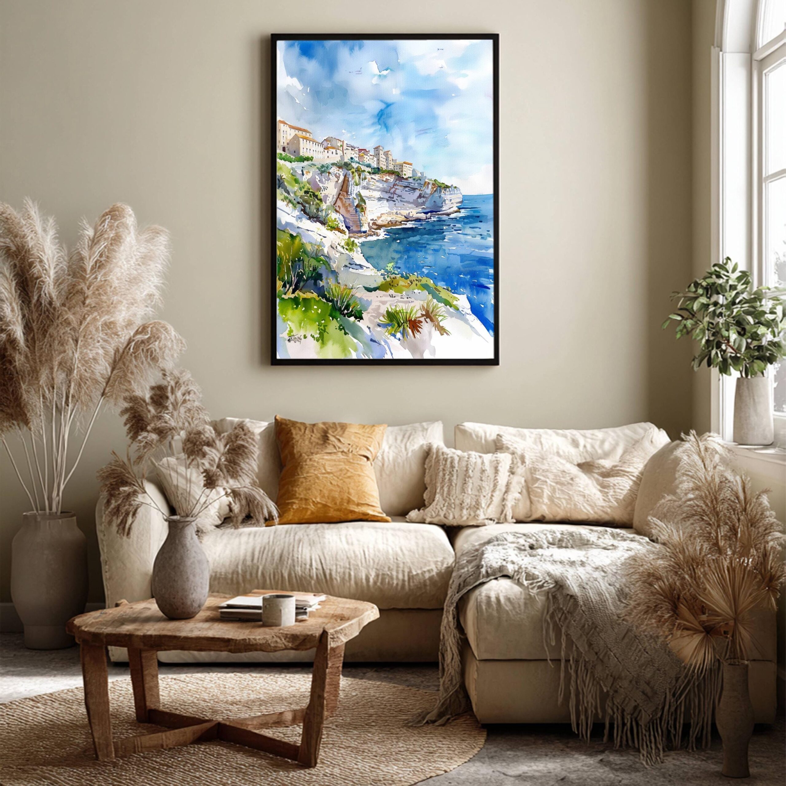 Bonifacio France Watercolor Print: France Travel Art Poster - Image 7