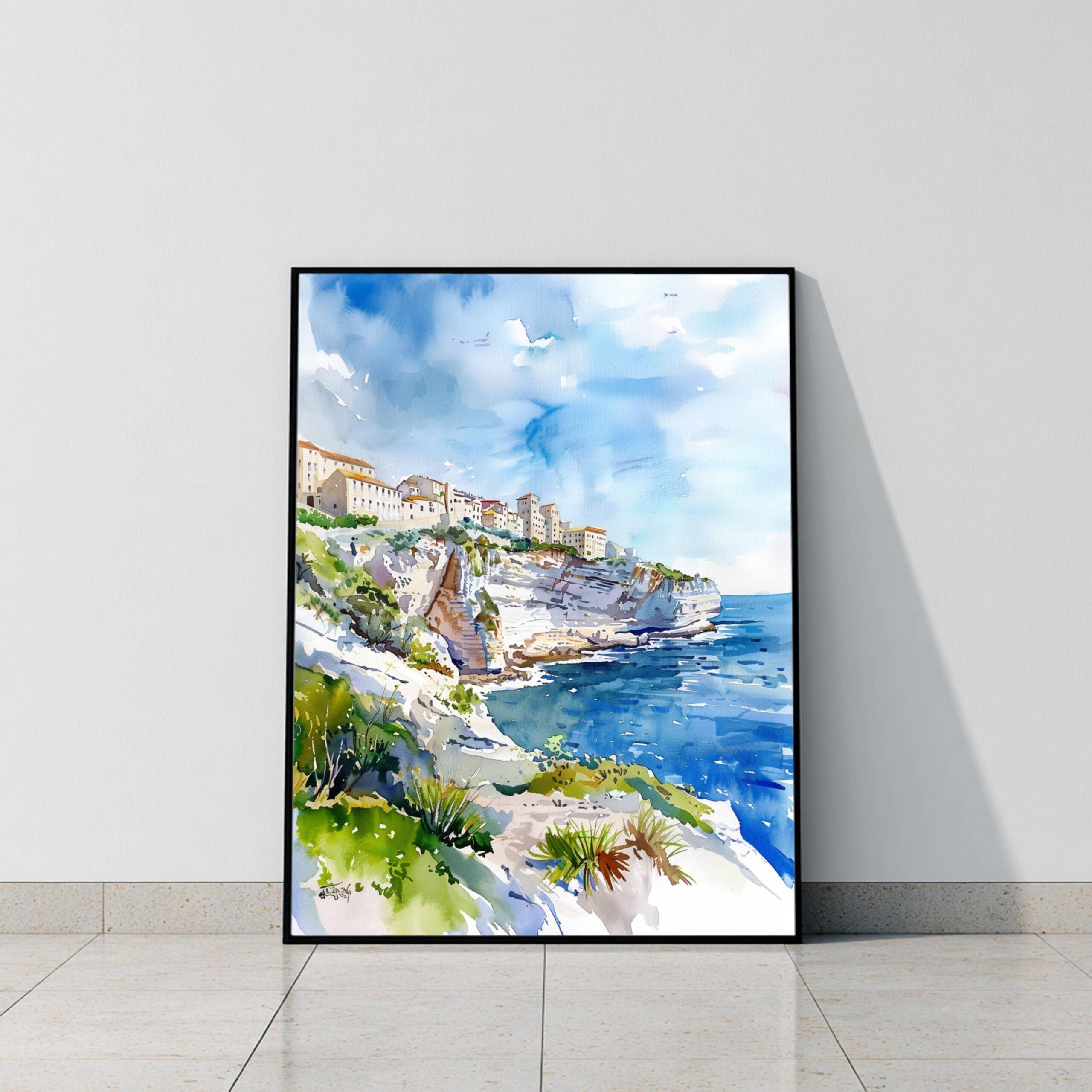Bonifacio France Watercolor Print: France Travel Art Poster - Image 8